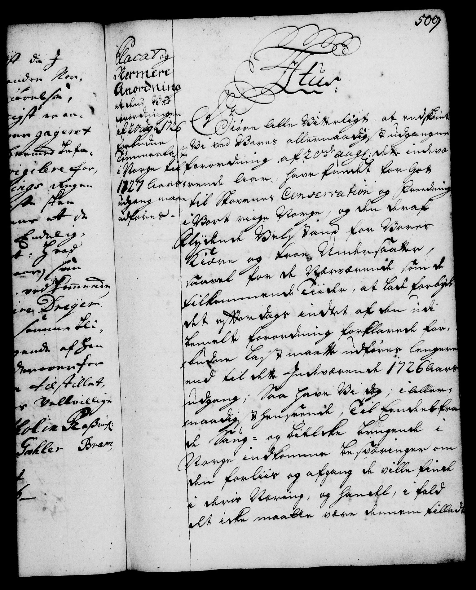 Rentekammeret, Kammerkanselliet, RA/EA-3111/G/Gg/Gga/L0002: Norsk ekspedisjonsprotokoll med register (merket RK 53.2), 1723-1727, p. 509