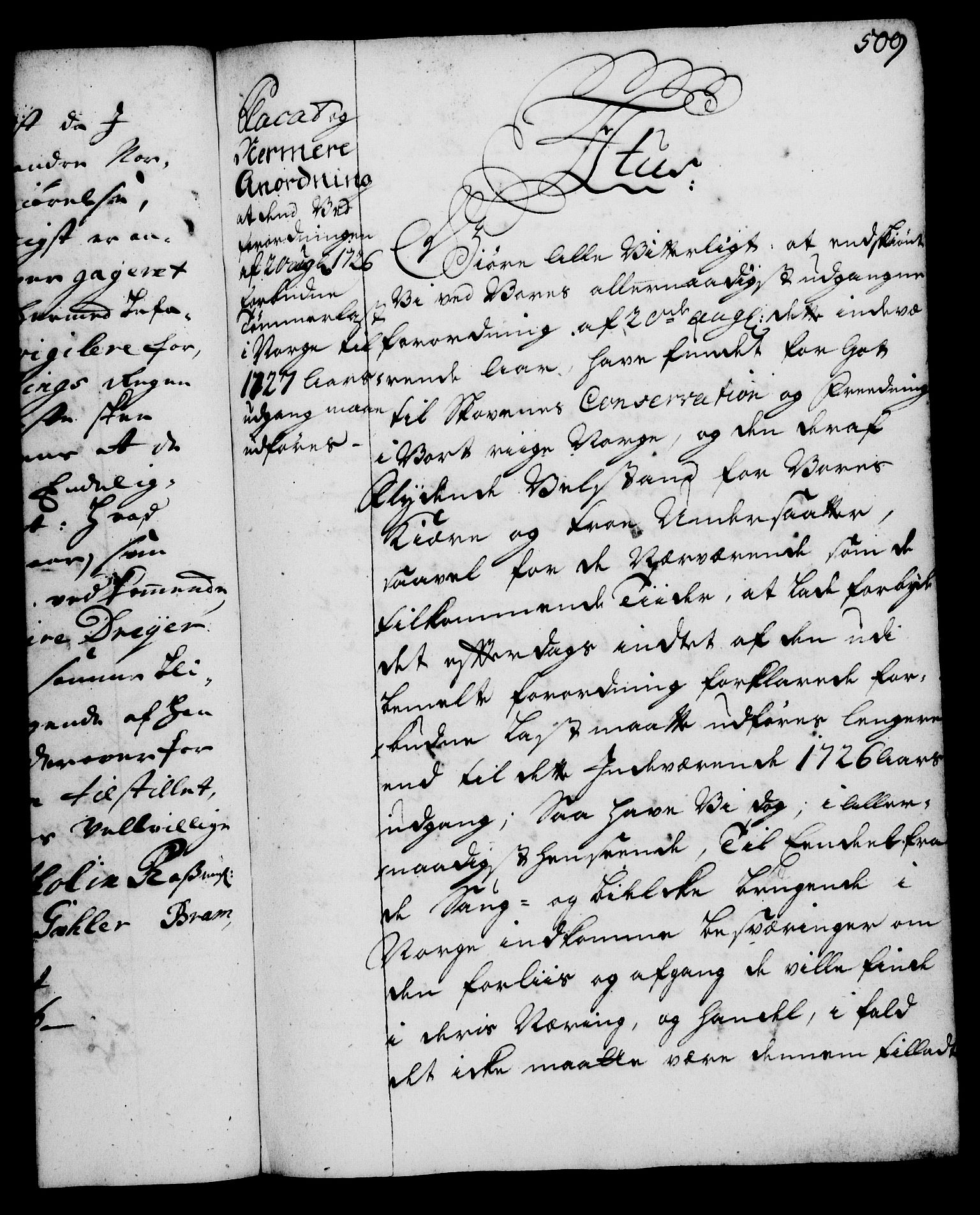 Rentekammeret, Kammerkanselliet, AV/RA-EA-3111/G/Gg/Gga/L0002: Norsk ekspedisjonsprotokoll med register (merket RK 53.2), 1723-1727, p. 509