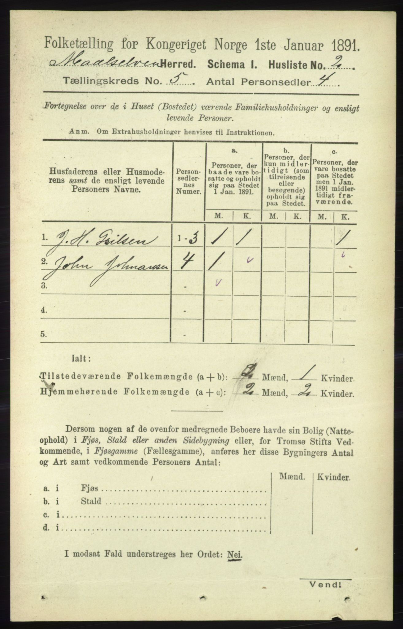 RA, 1891 census for 1924 Målselv, 1891, p. 1551