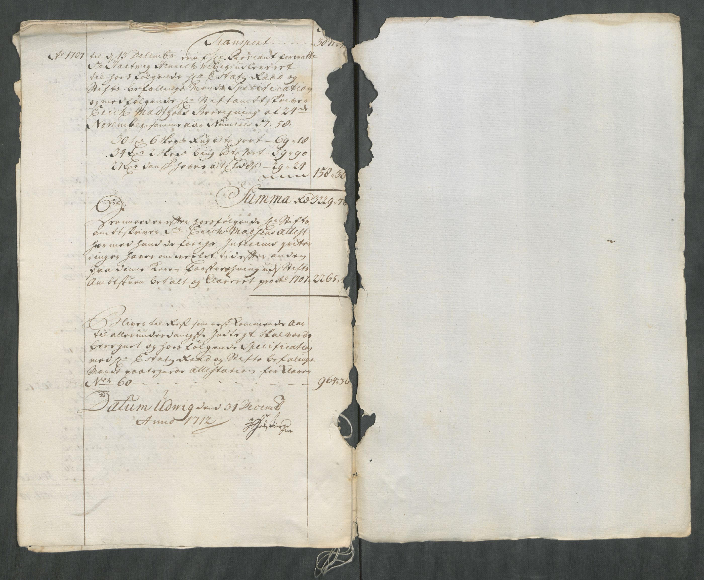 Rentekammeret inntil 1814, Reviderte regnskaper, Fogderegnskap, AV/RA-EA-4092/R63/L4320: Fogderegnskap Inderøy, 1712, p. 10