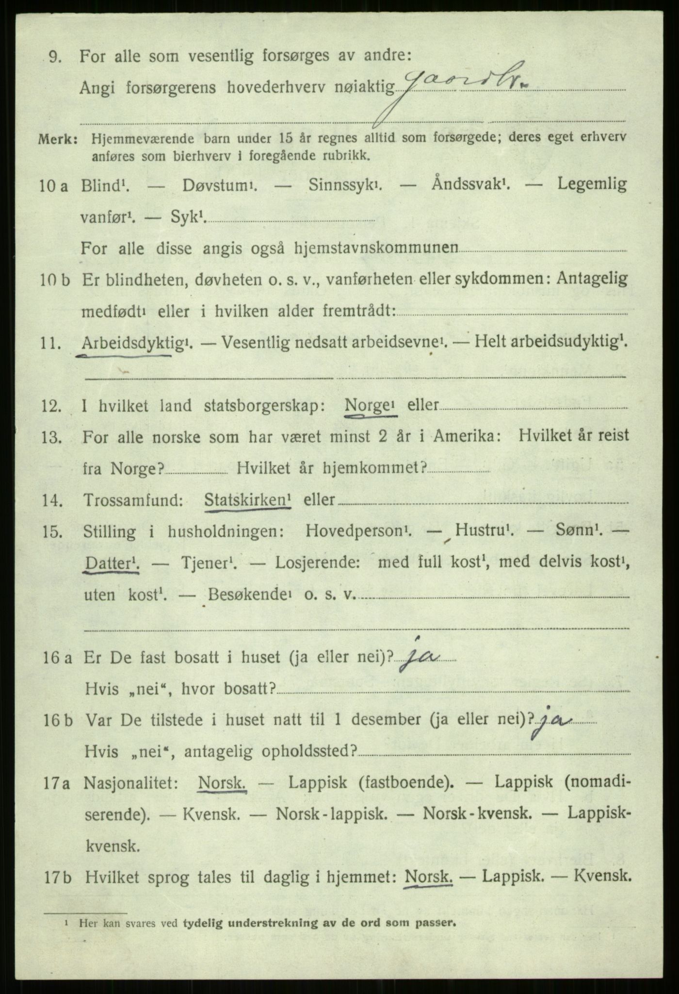 SATØ, 1920 census for Bjarkøy, 1920, p. 4006