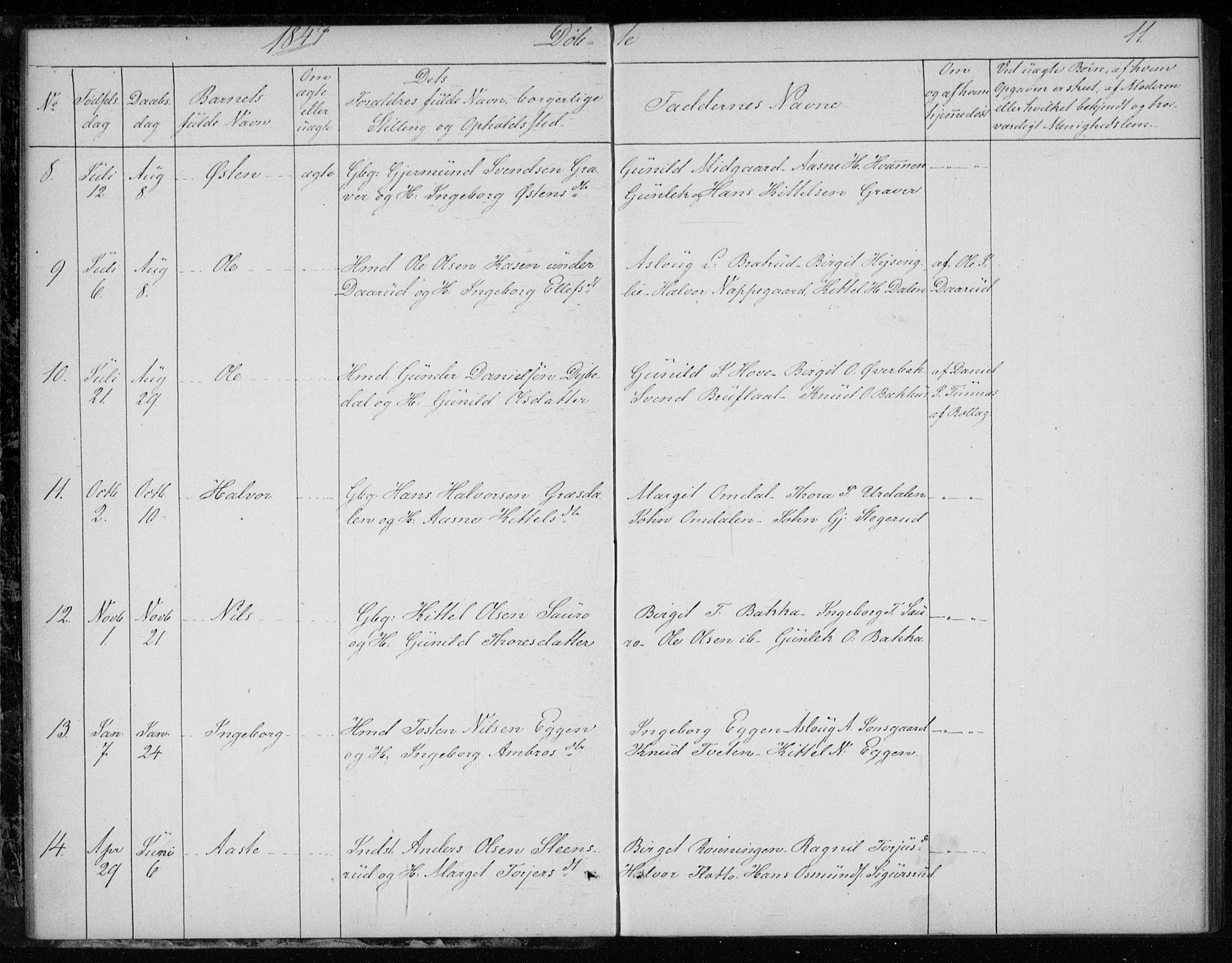 Gransherad kirkebøker, SAKO/A-267/F/Fb/L0003: Parish register (official) no. II 3, 1844-1859, p. 11