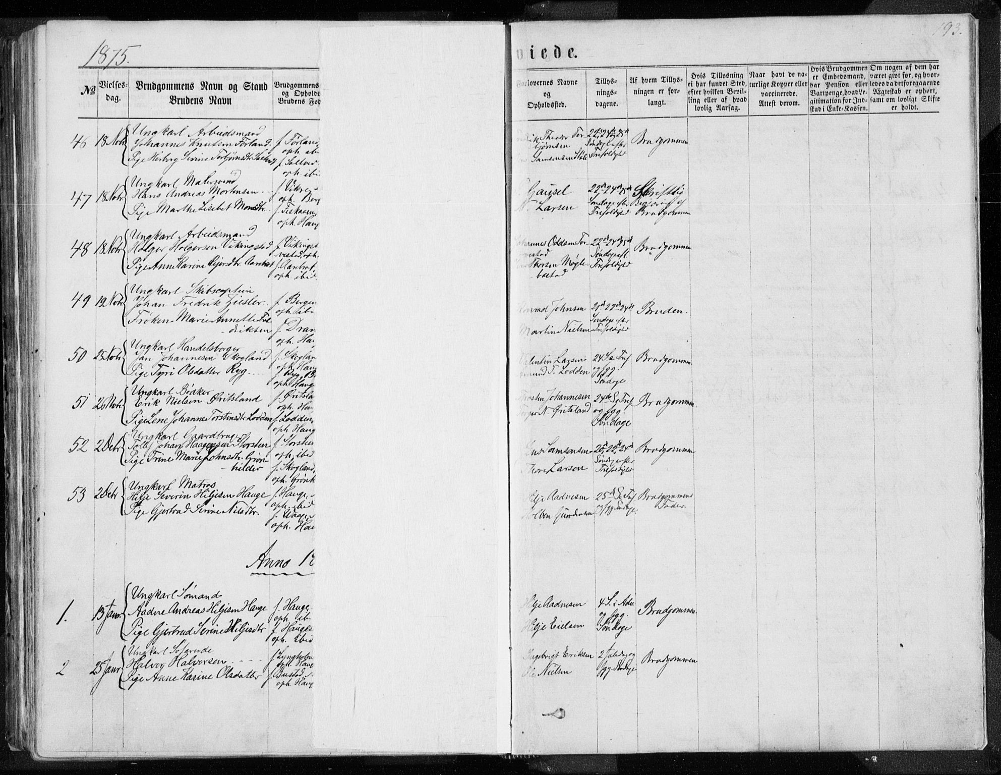 Torvastad sokneprestkontor, AV/SAST-A -101857/H/Ha/Haa/L0012: Parish register (official) no. A 12.1, 1867-1877, p. 193