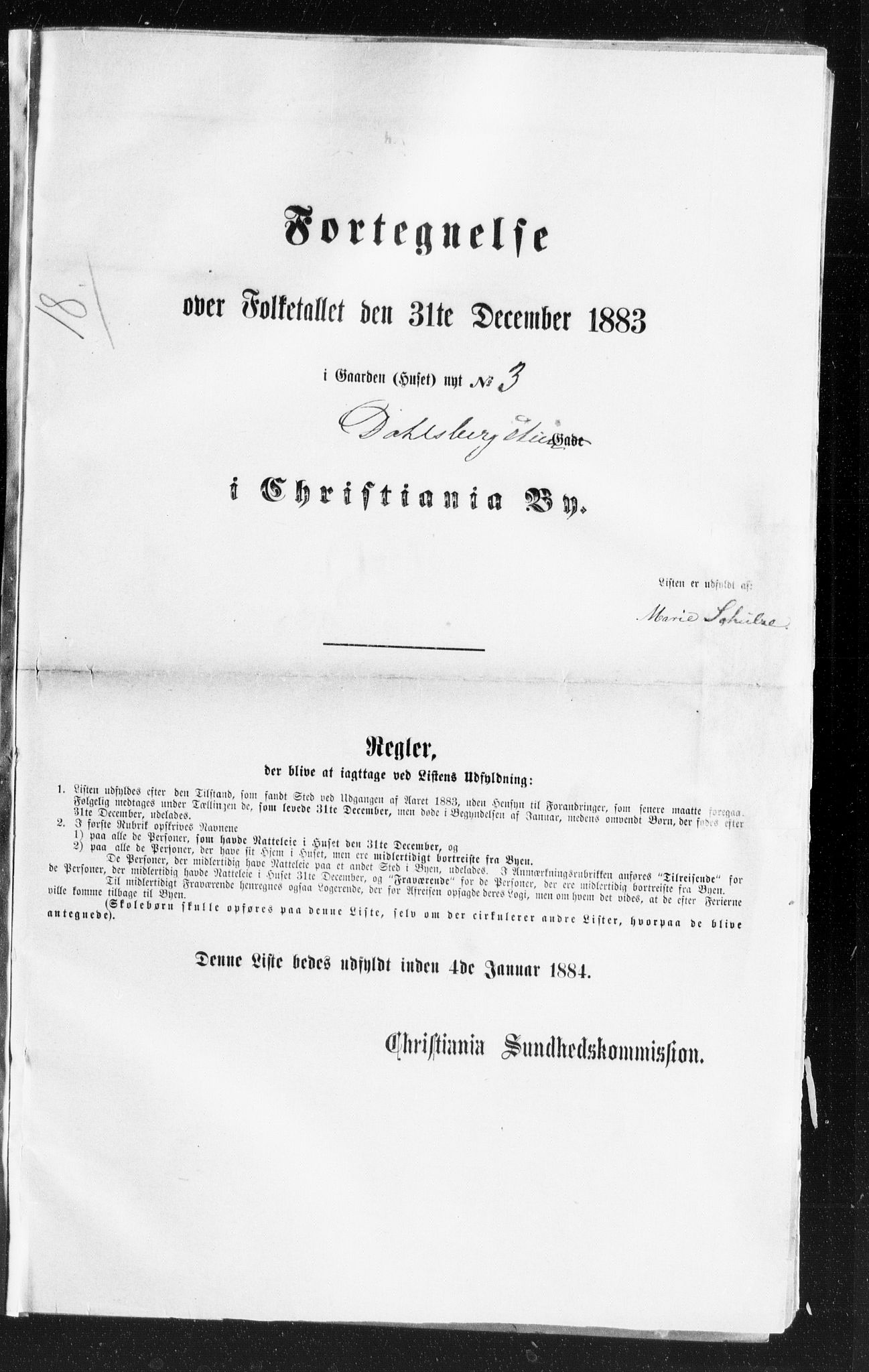 OBA, Municipal Census 1883 for Kristiania, 1883, p. 631