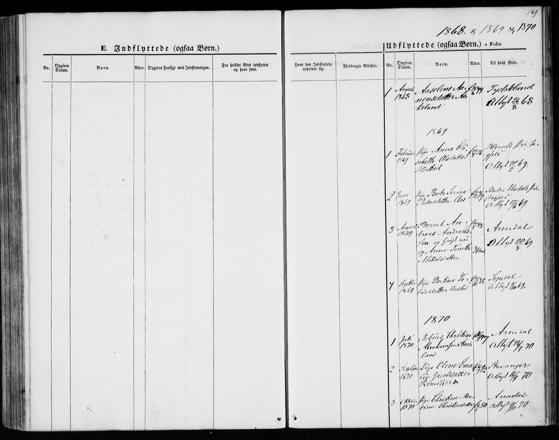 Lyngdal sokneprestkontor, SAK/1111-0029/F/Fa/Faa/L0002: Parish register (official) no. A 2, 1858-1870, p. 169