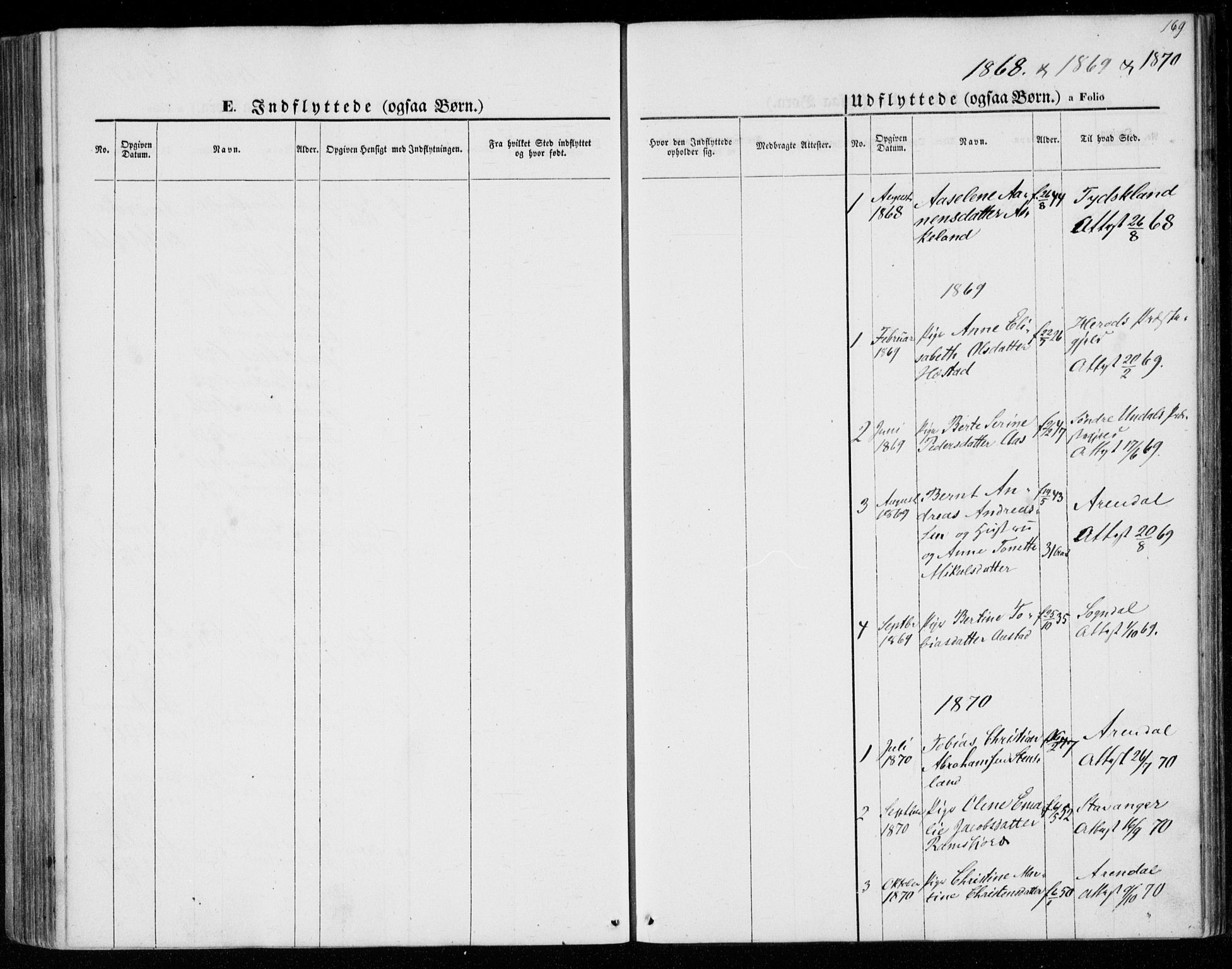 Lyngdal sokneprestkontor, AV/SAK-1111-0029/F/Fa/Faa/L0002: Parish register (official) no. A 2, 1858-1870, p. 169