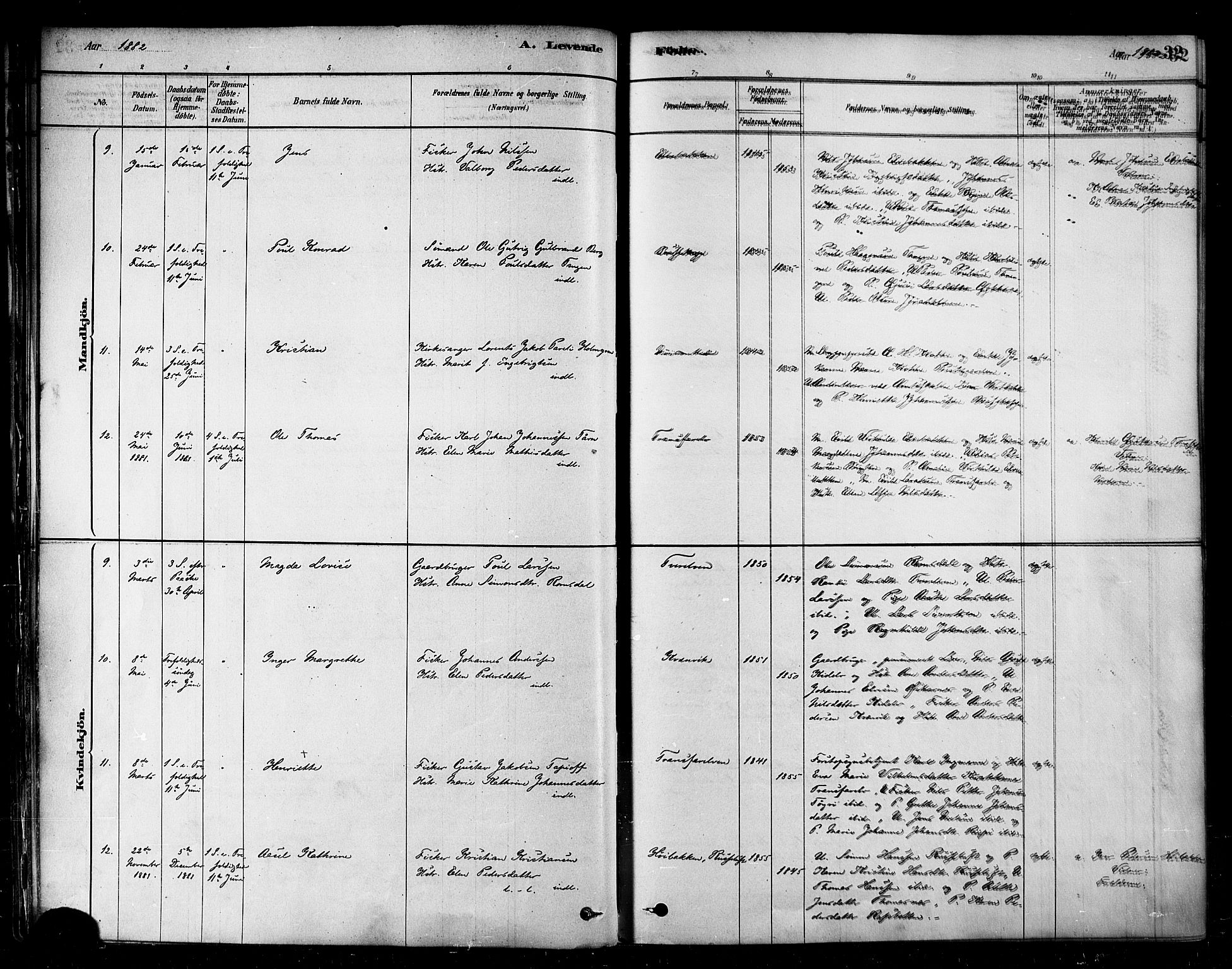 Alta sokneprestkontor, AV/SATØ-S-1338/H/Ha/L0002.kirke: Parish register (official) no. 2, 1879-1892, p. 32