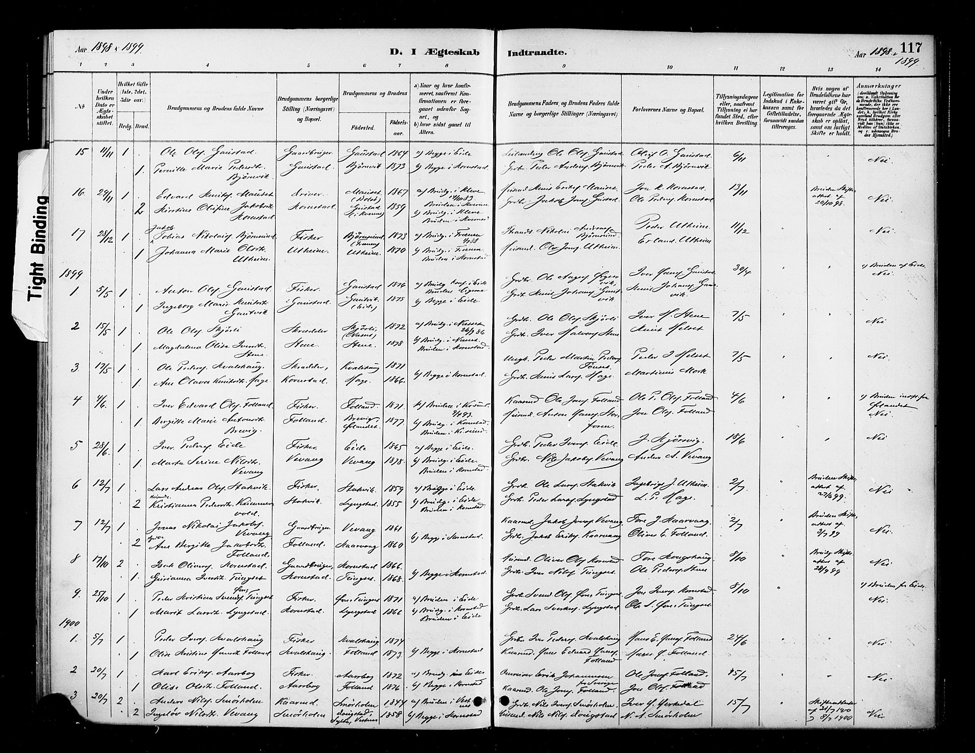 Ministerialprotokoller, klokkerbøker og fødselsregistre - Møre og Romsdal, SAT/A-1454/570/L0832: Parish register (official) no. 570A06, 1885-1900, p. 117