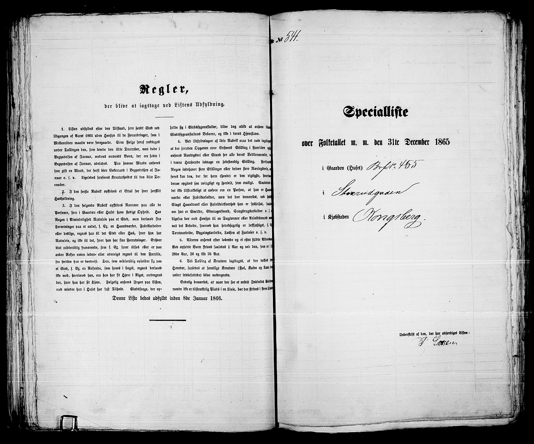 RA, 1865 census for Kongsberg/Kongsberg, 1865, p. 1094