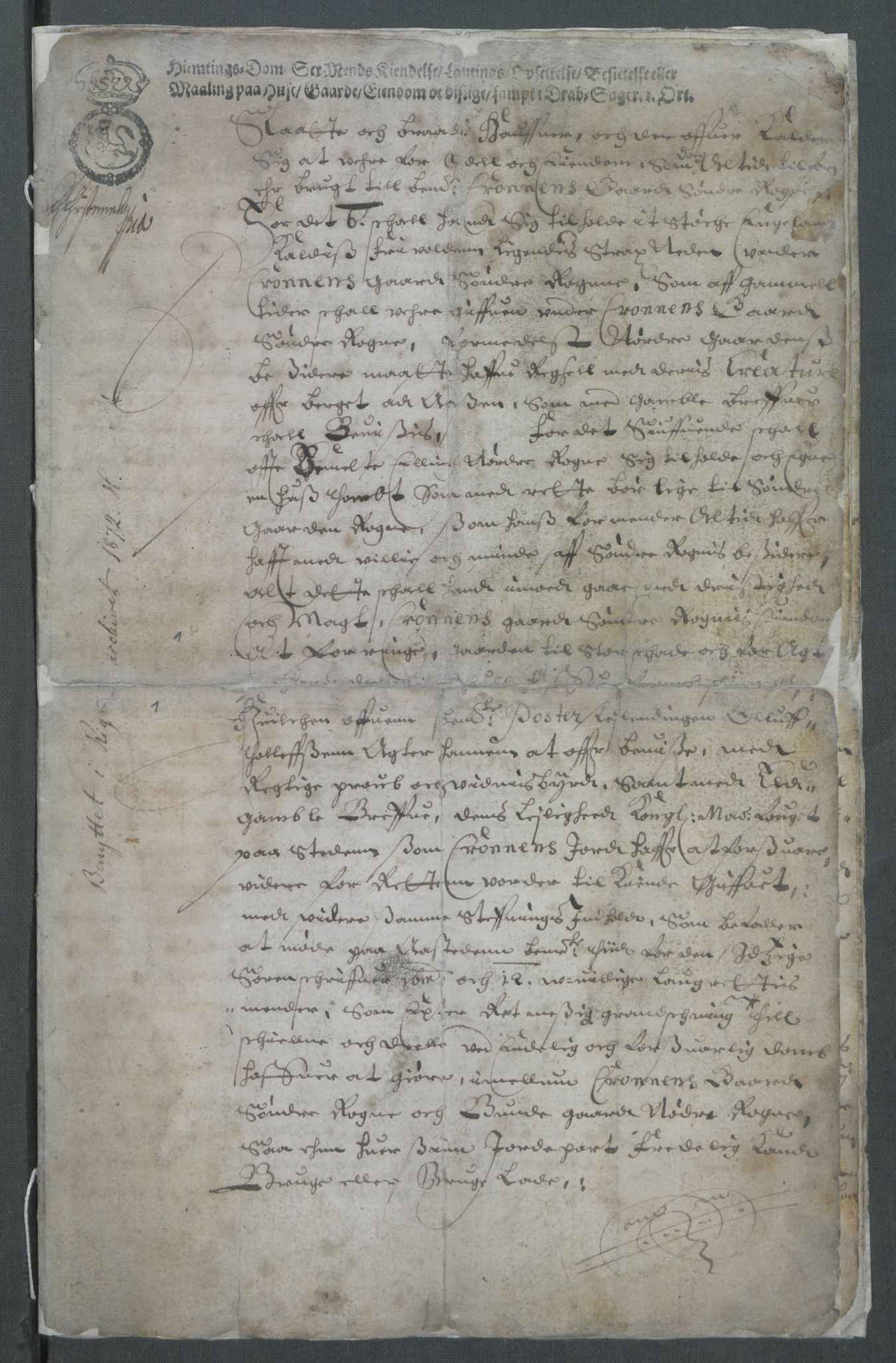 Riksarkivets diplomsamling, AV/RA-EA-5965/F02/L0169: Dokumenter, 1661-1663, p. 260