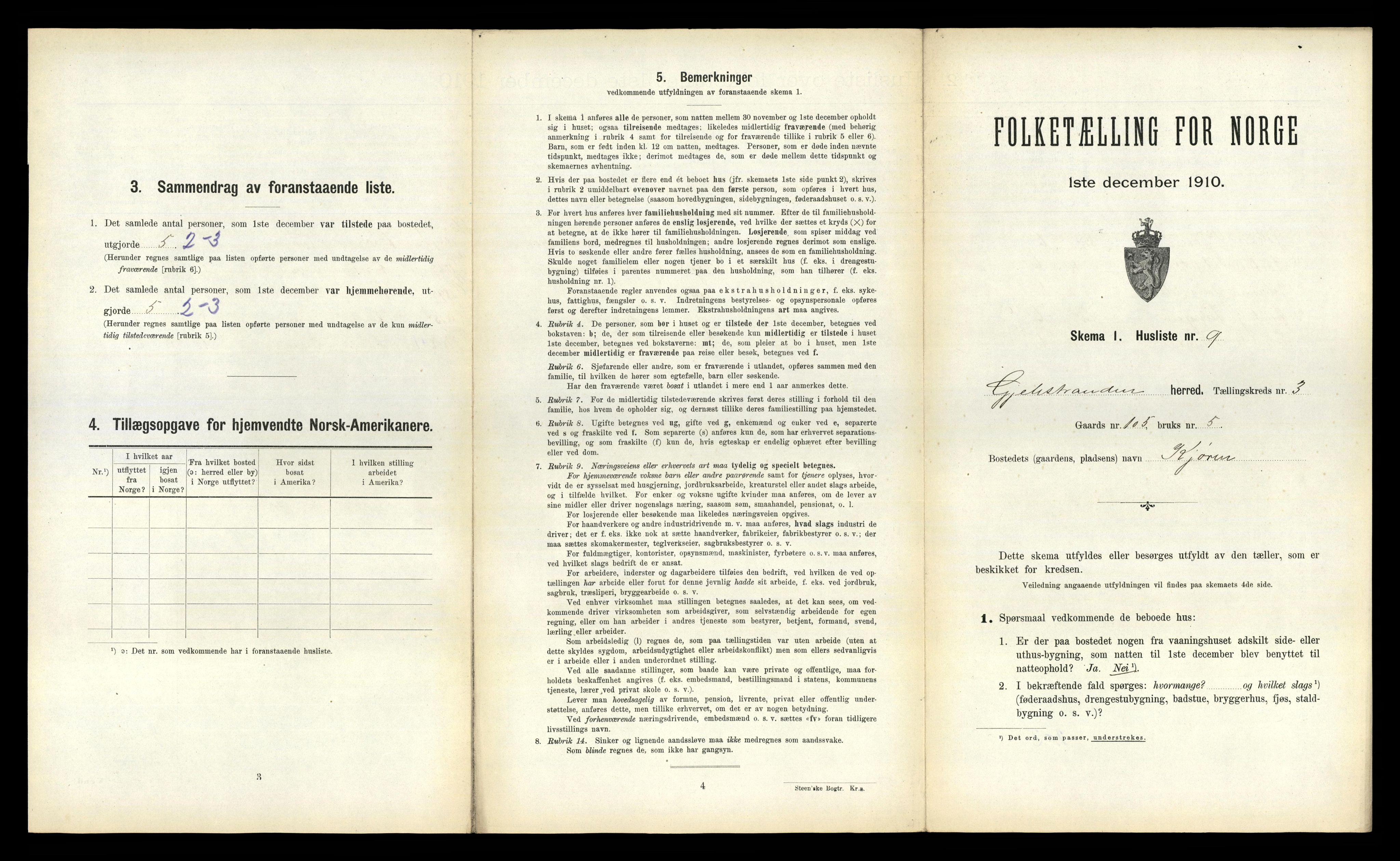 RA, 1910 census for Geitastrand, 1910, p. 198