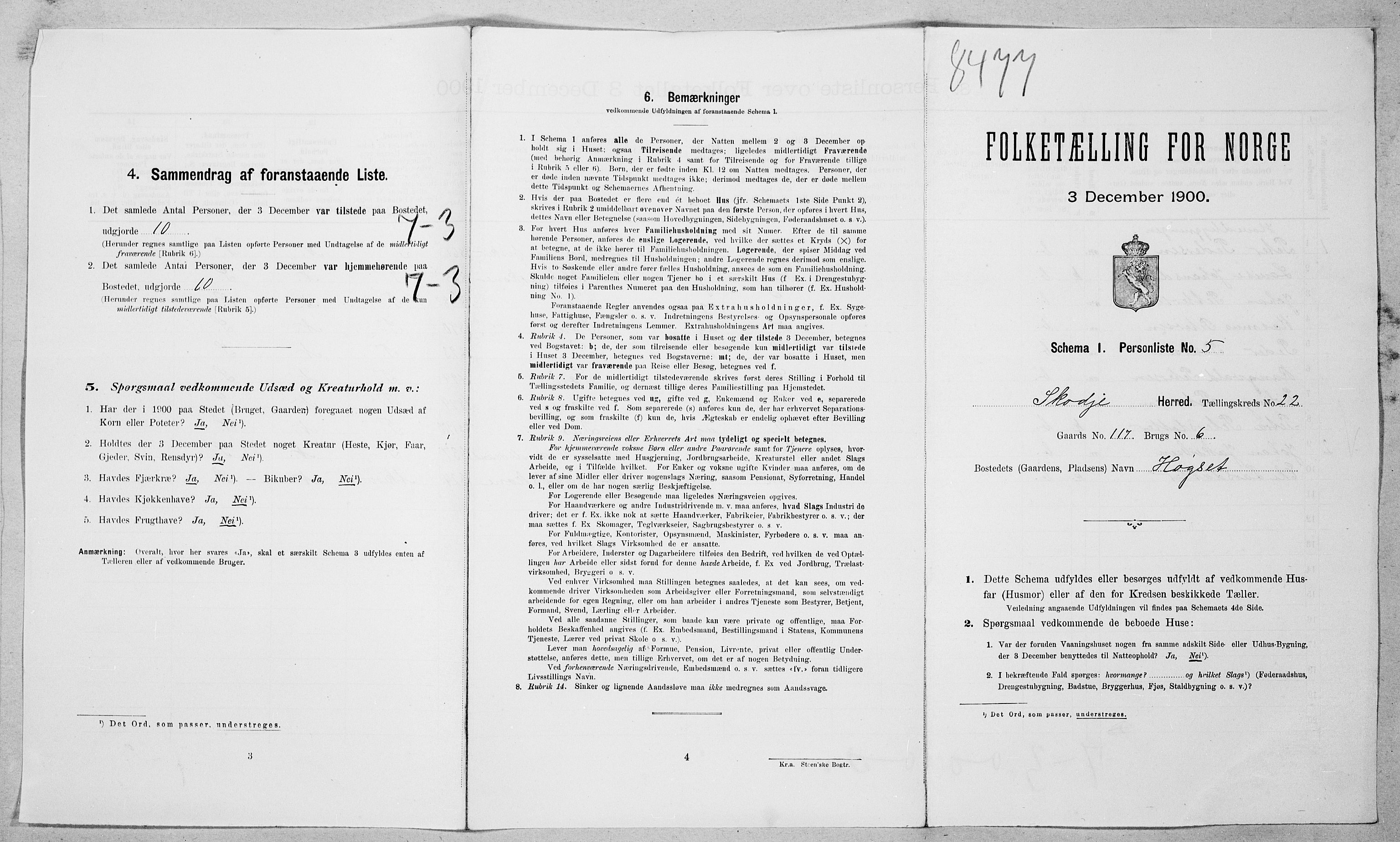 SAT, 1900 census for Skodje, 1900, p. 1013