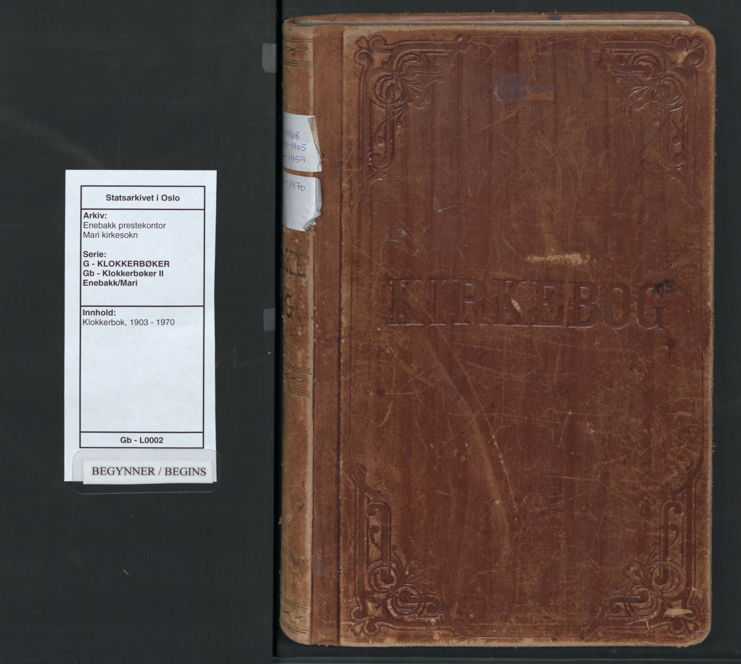 Enebakk prestekontor Kirkebøker, SAO/A-10171c/G/Gb/L0003: Parish register (copy) no. II 3, 1903-1970