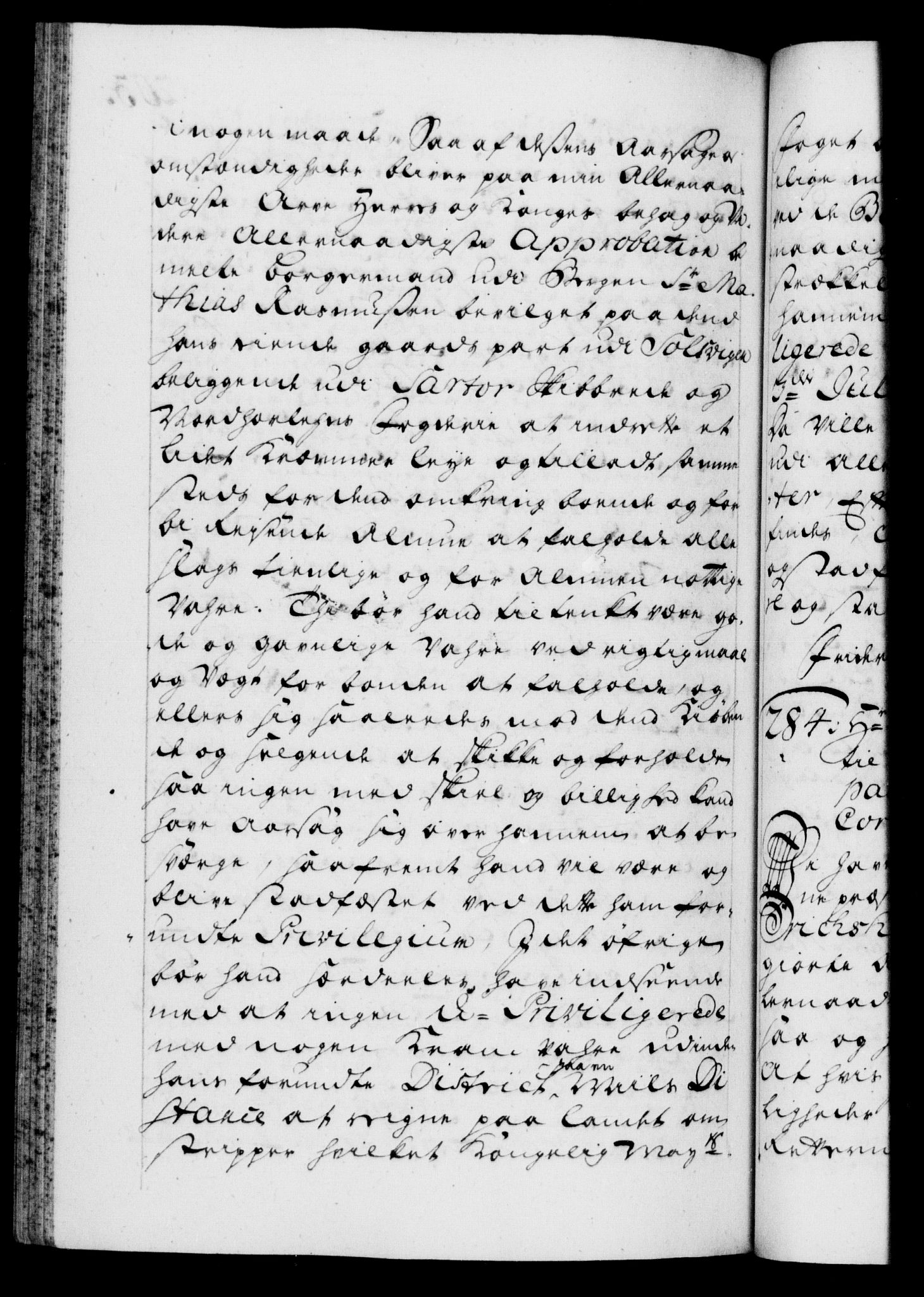 Danske Kanselli 1572-1799, AV/RA-EA-3023/F/Fc/Fca/Fcaa/L0025: Norske registre, 1726-1728, p. 203b