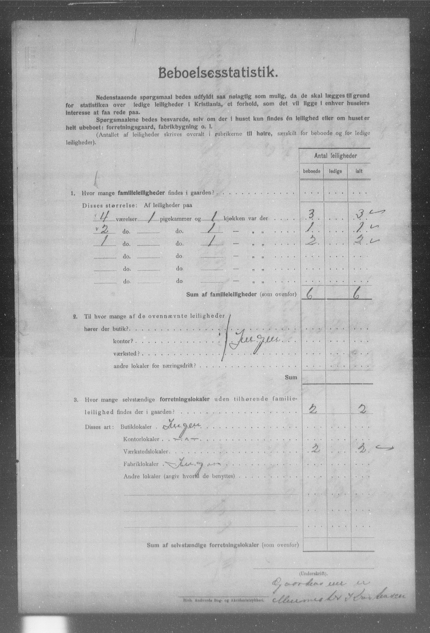 OBA, Municipal Census 1904 for Kristiania, 1904, p. 1063