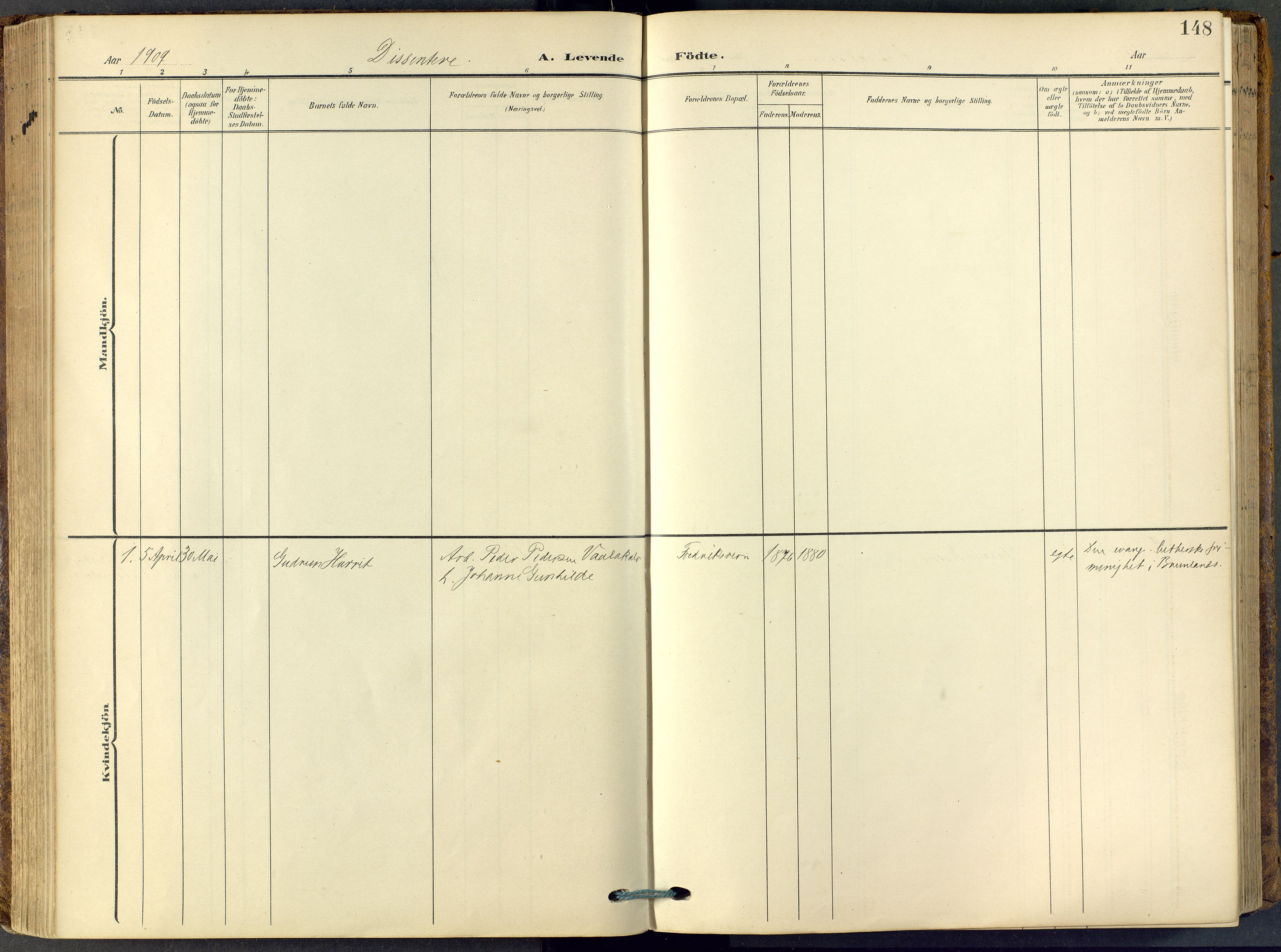 Stavern kirkebøker, SAKO/A-318/F/Fa/L0009: Parish register (official) no. 9, 1906-1955, p. 148