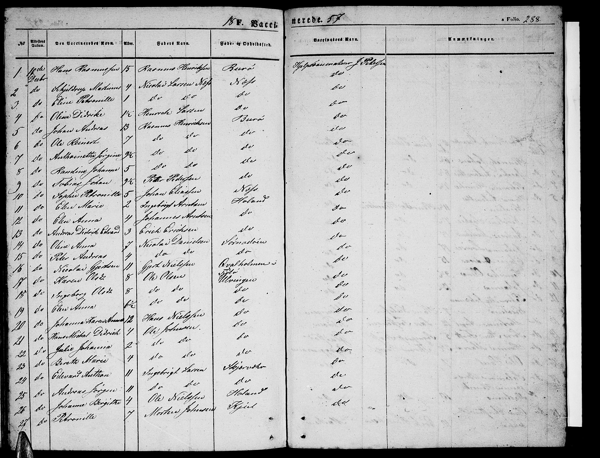 Ministerialprotokoller, klokkerbøker og fødselsregistre - Nordland, SAT/A-1459/816/L0251: Parish register (copy) no. 816C01, 1852-1870, p. 288
