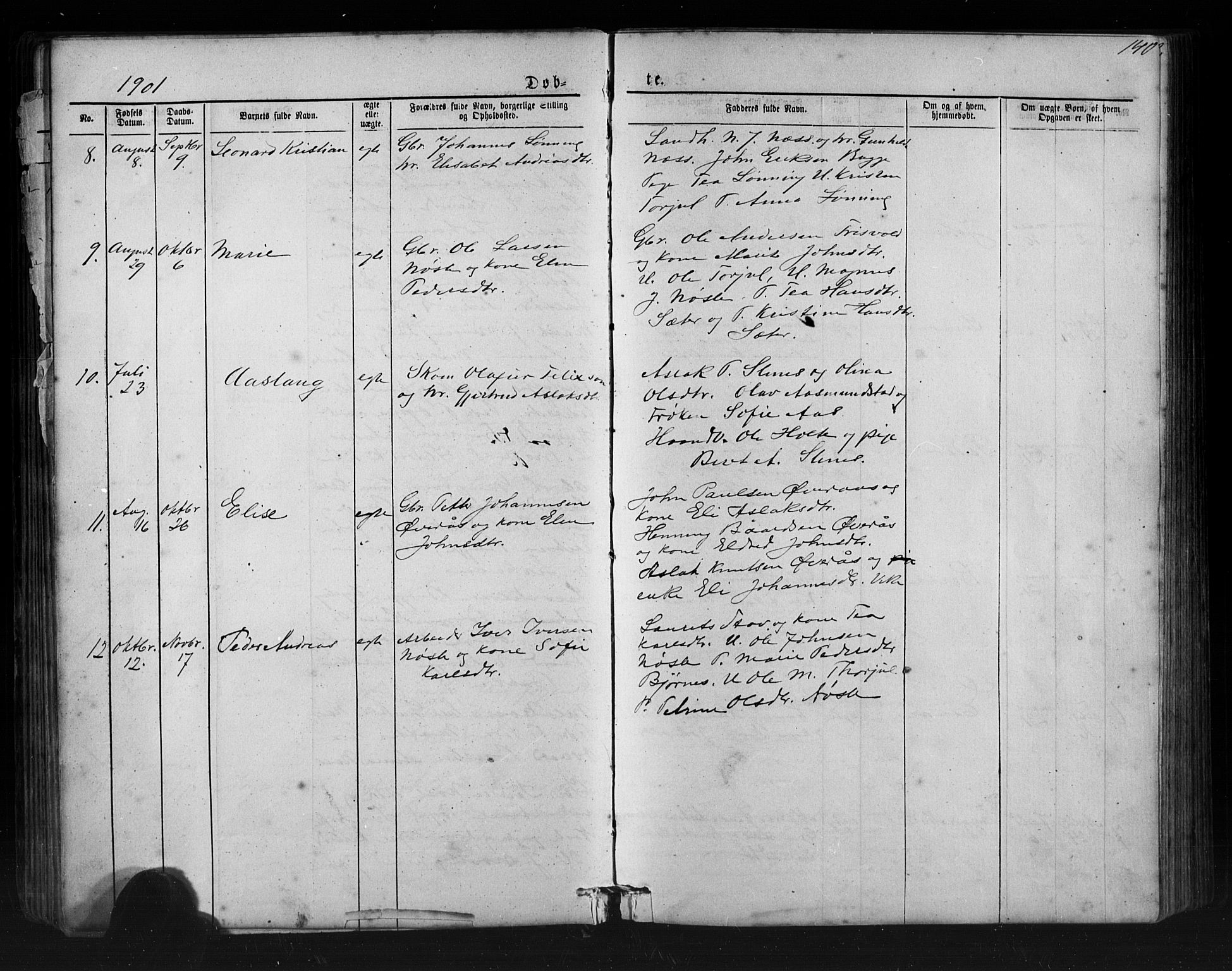 Ministerialprotokoller, klokkerbøker og fødselsregistre - Møre og Romsdal, SAT/A-1454/552/L0638: Parish register (copy) no. 552C01, 1867-1902, p. 140