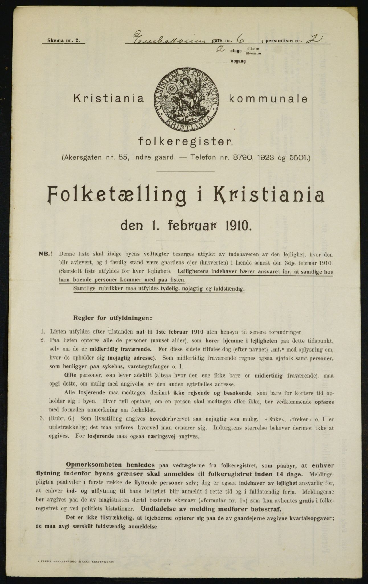 OBA, Municipal Census 1910 for Kristiania, 1910, p. 19218