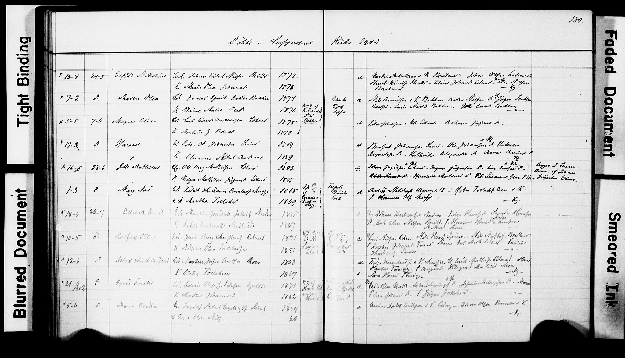 Ministerialprotokoller, klokkerbøker og fødselsregistre - Nordland, AV/SAT-A-1459/830/L0465: Parish register (copy) no. 830C07, 1891-1905, p. 130