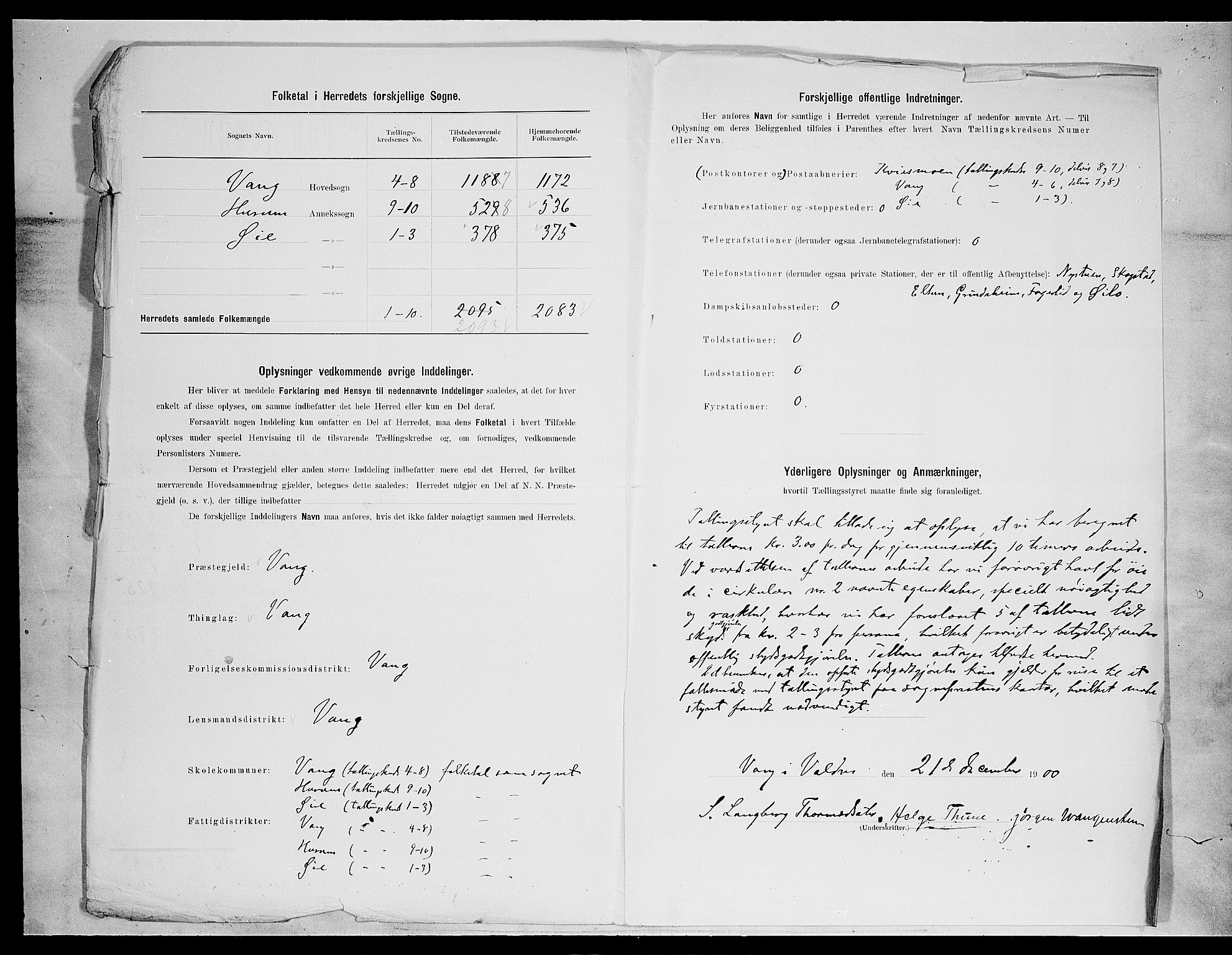 SAH, 1900 census for Vang, 1900, p. 3