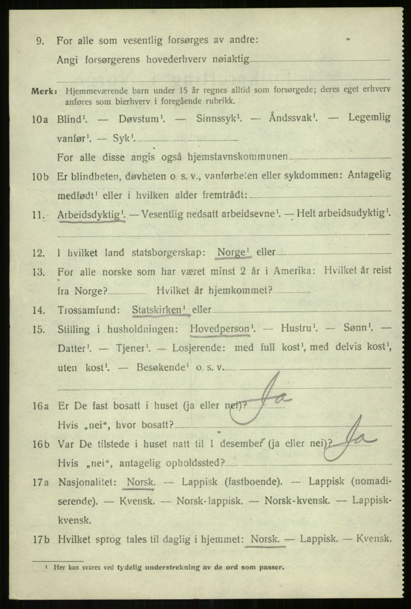 SATØ, 1920 census for Målselv, 1920, p. 3616