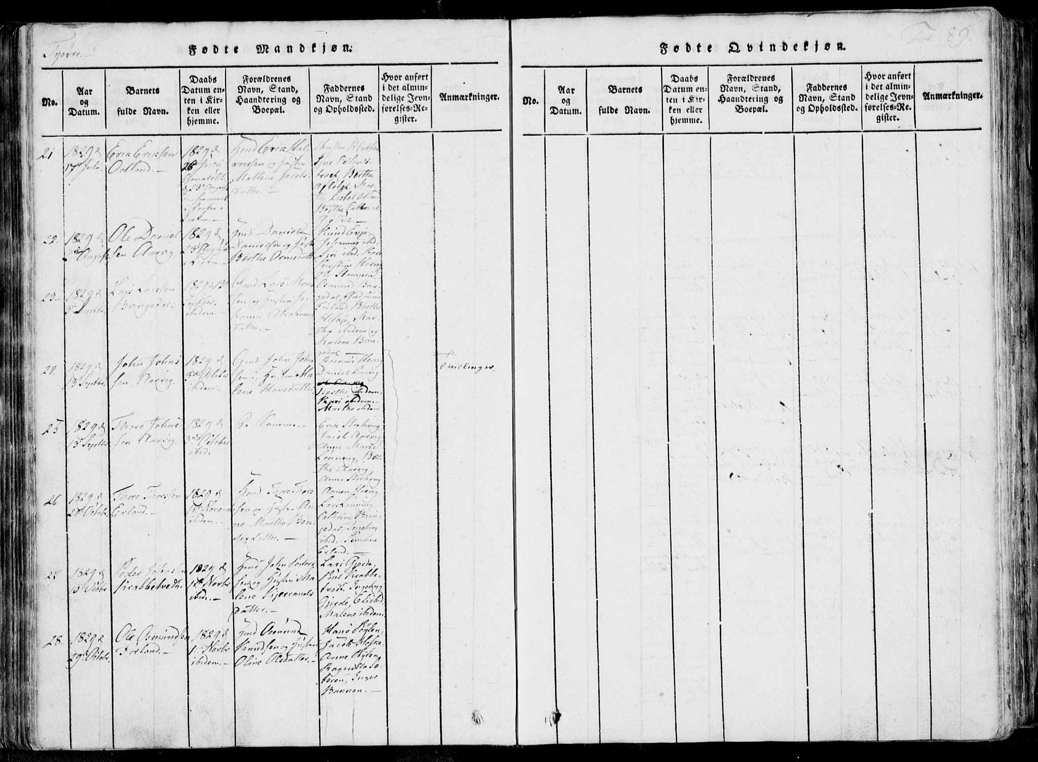 Skjold sokneprestkontor, AV/SAST-A-101847/H/Ha/Haa/L0004: Parish register (official) no. A 4 /1, 1815-1830, p. 89