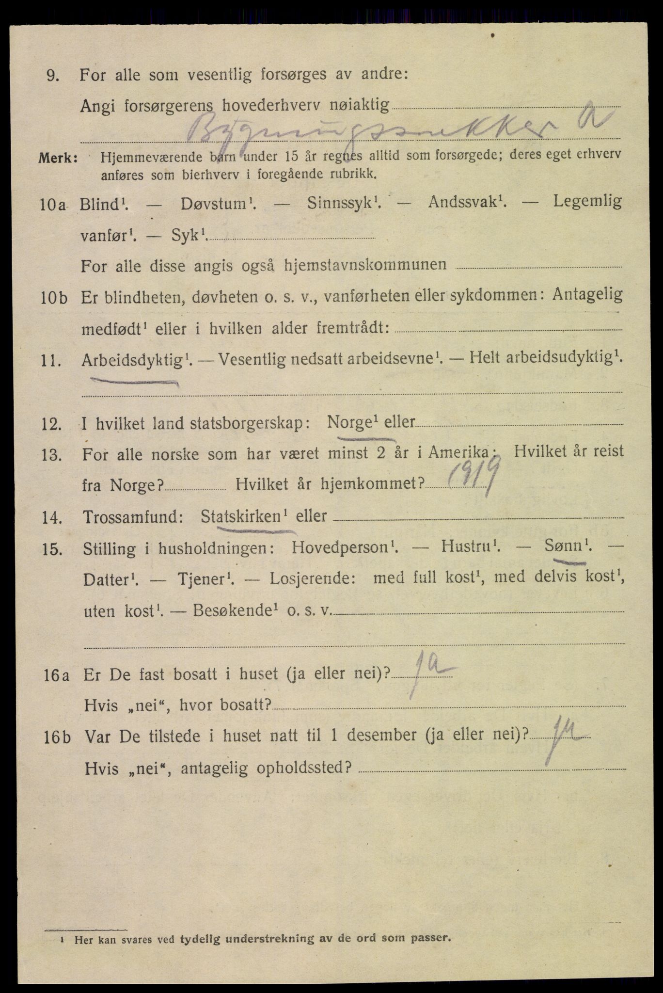 SAK, 1920 census for Mandal, 1920, p. 6862