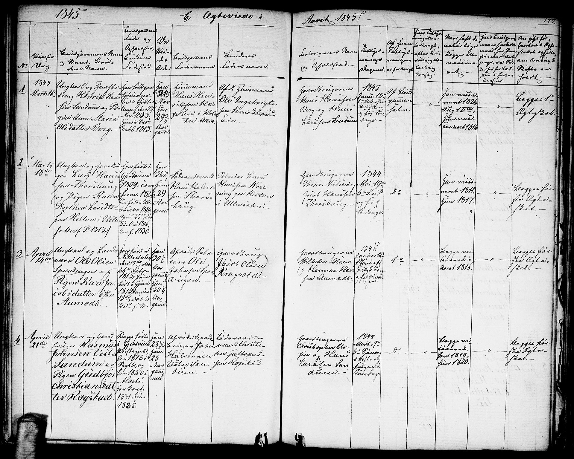 Gjerdrum prestekontor Kirkebøker, SAO/A-10412b/G/Ga/L0002: Parish register (copy) no. I 2, 1836-1850, p. 177