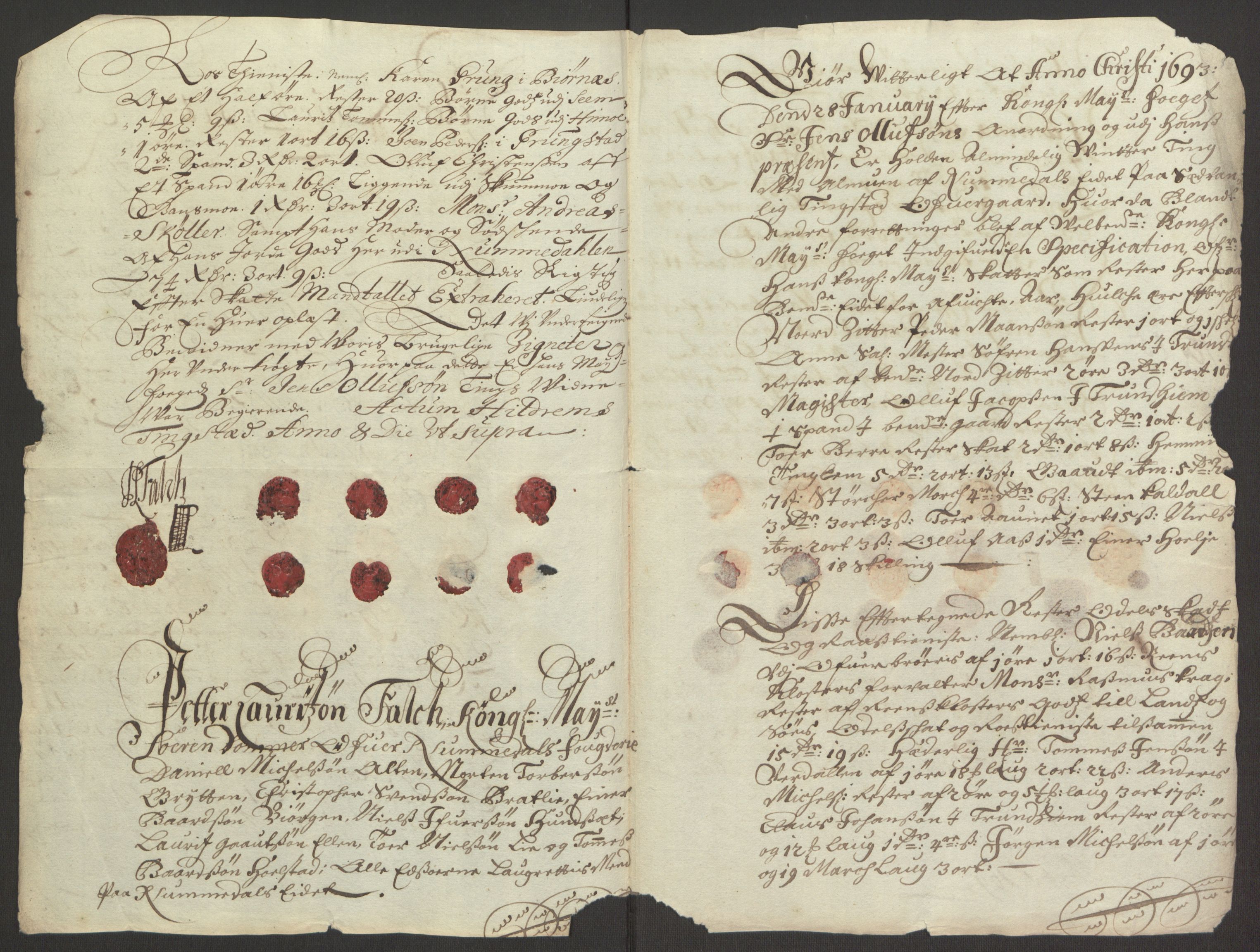 Rentekammeret inntil 1814, Reviderte regnskaper, Fogderegnskap, AV/RA-EA-4092/R64/L4424: Fogderegnskap Namdal, 1692-1695, p. 168