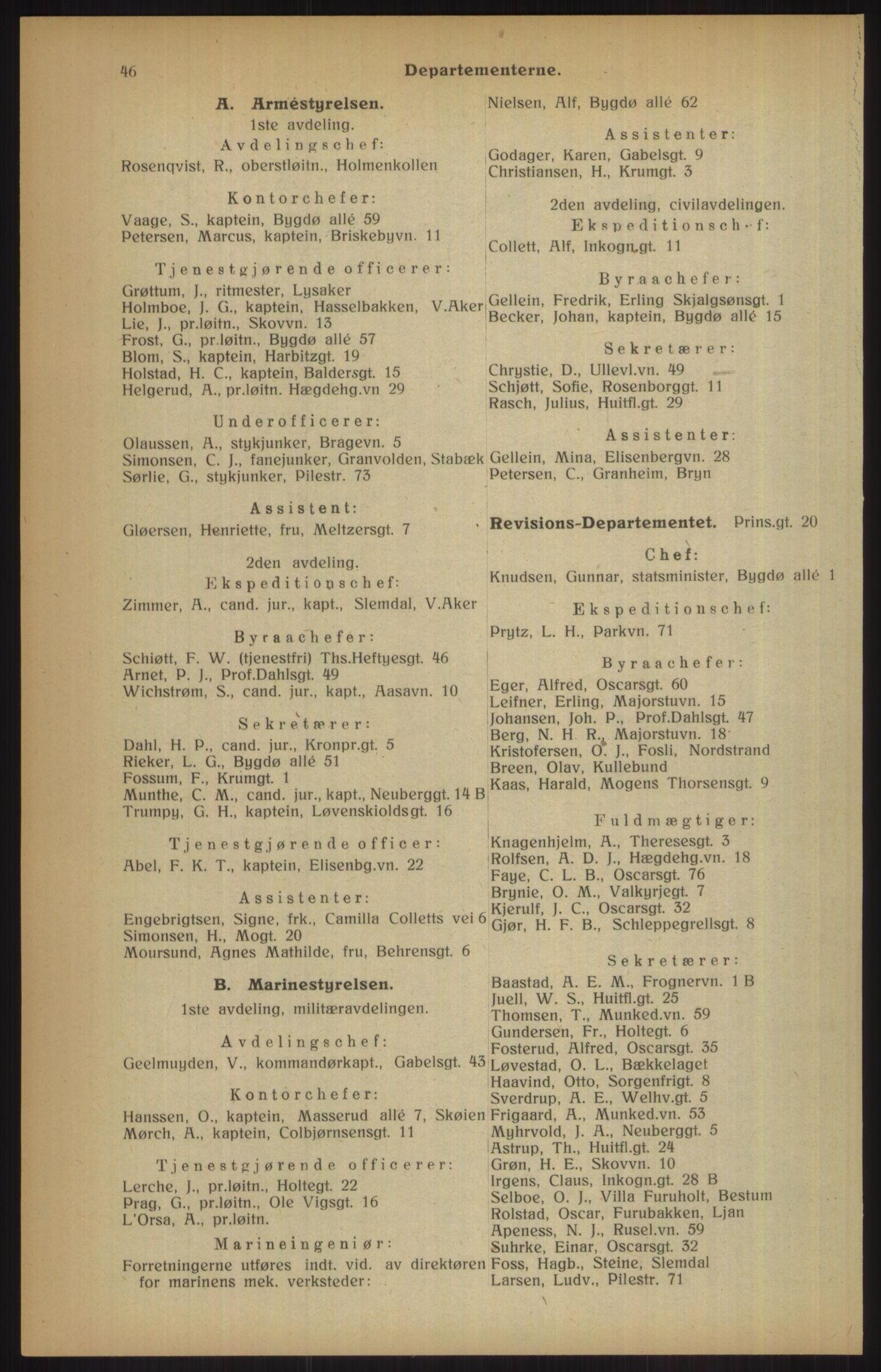Kristiania/Oslo adressebok, PUBL/-, 1915, p. 46