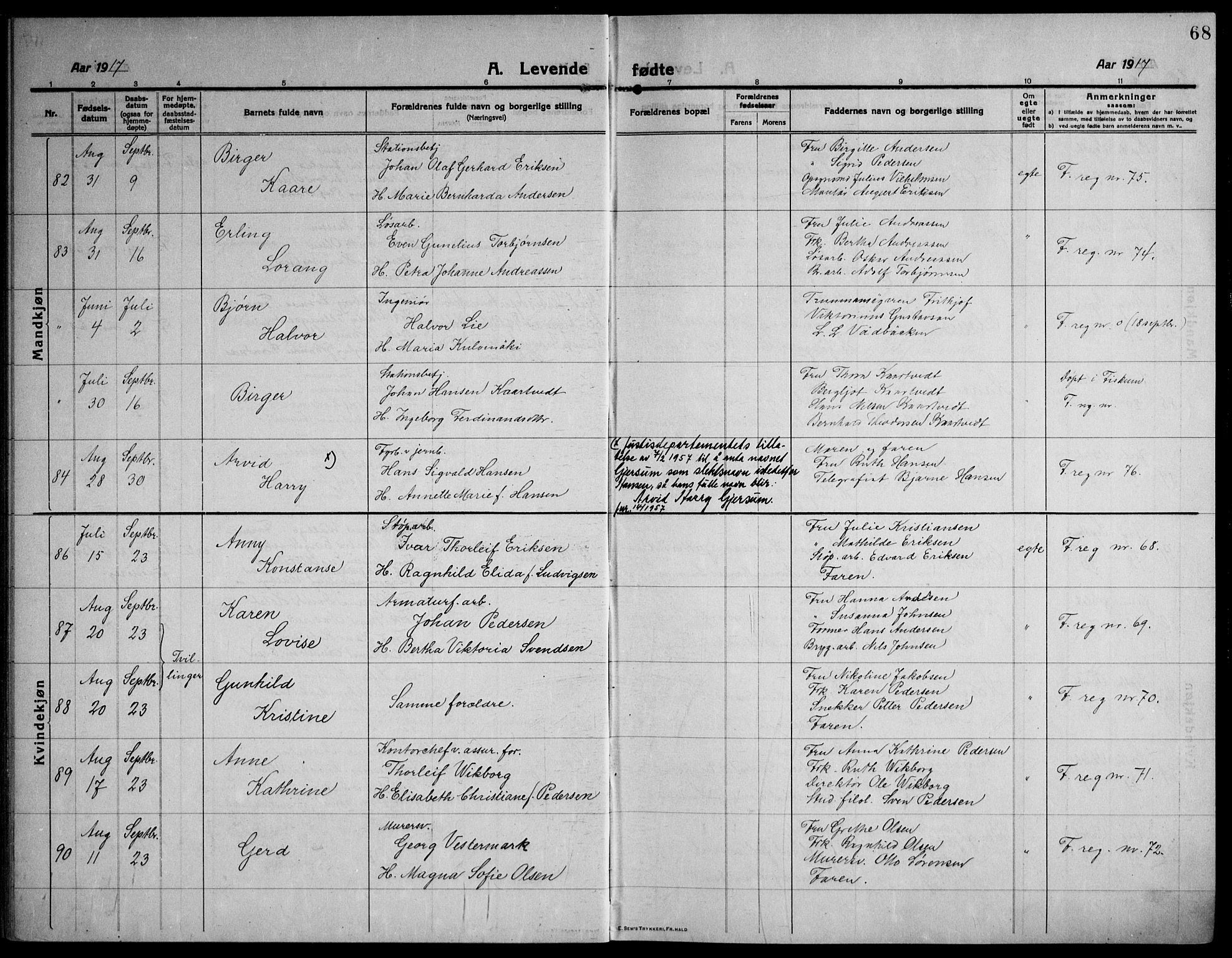 Strømsø kirkebøker, SAKO/A-246/F/Fa/L0029: Parish register (official) no. I 27, 1915-1930, p. 68