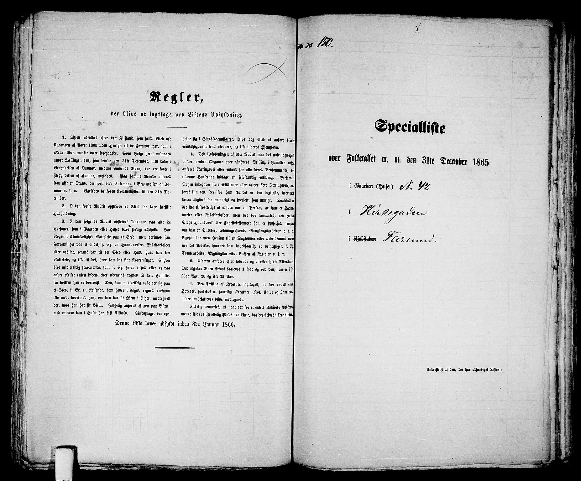 RA, 1865 census for Vanse/Farsund, 1865, p. 306