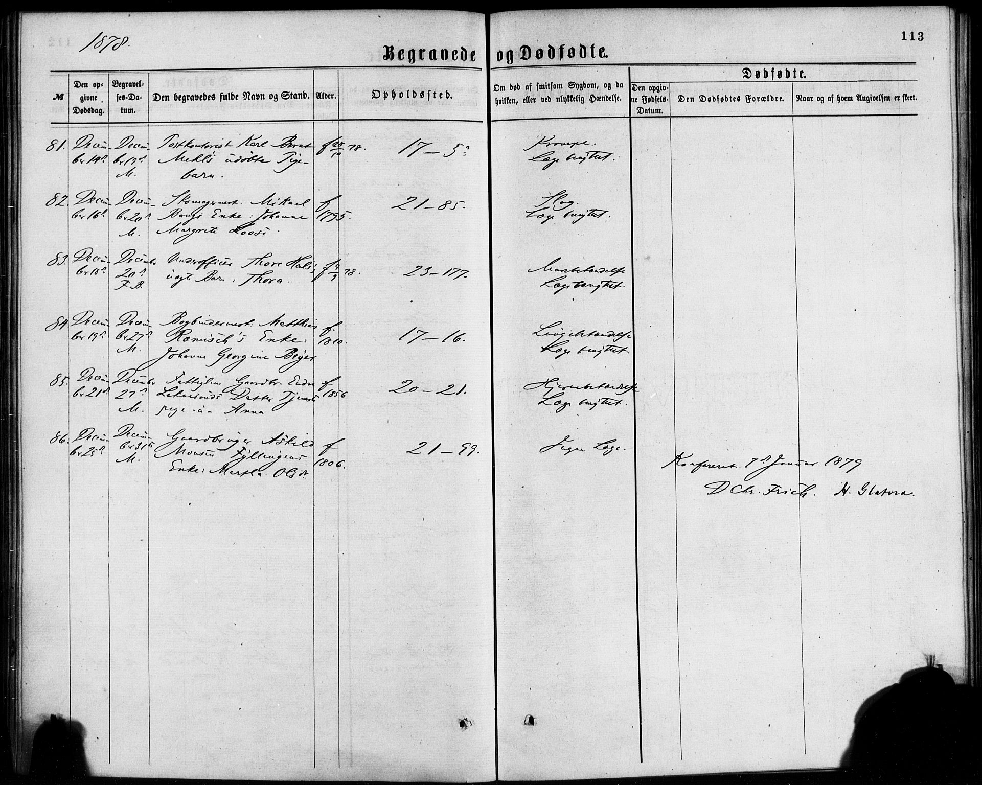 Korskirken sokneprestembete, SAB/A-76101/H/Haa/L0046: Parish register (official) no. E 4, 1875-1883, p. 113