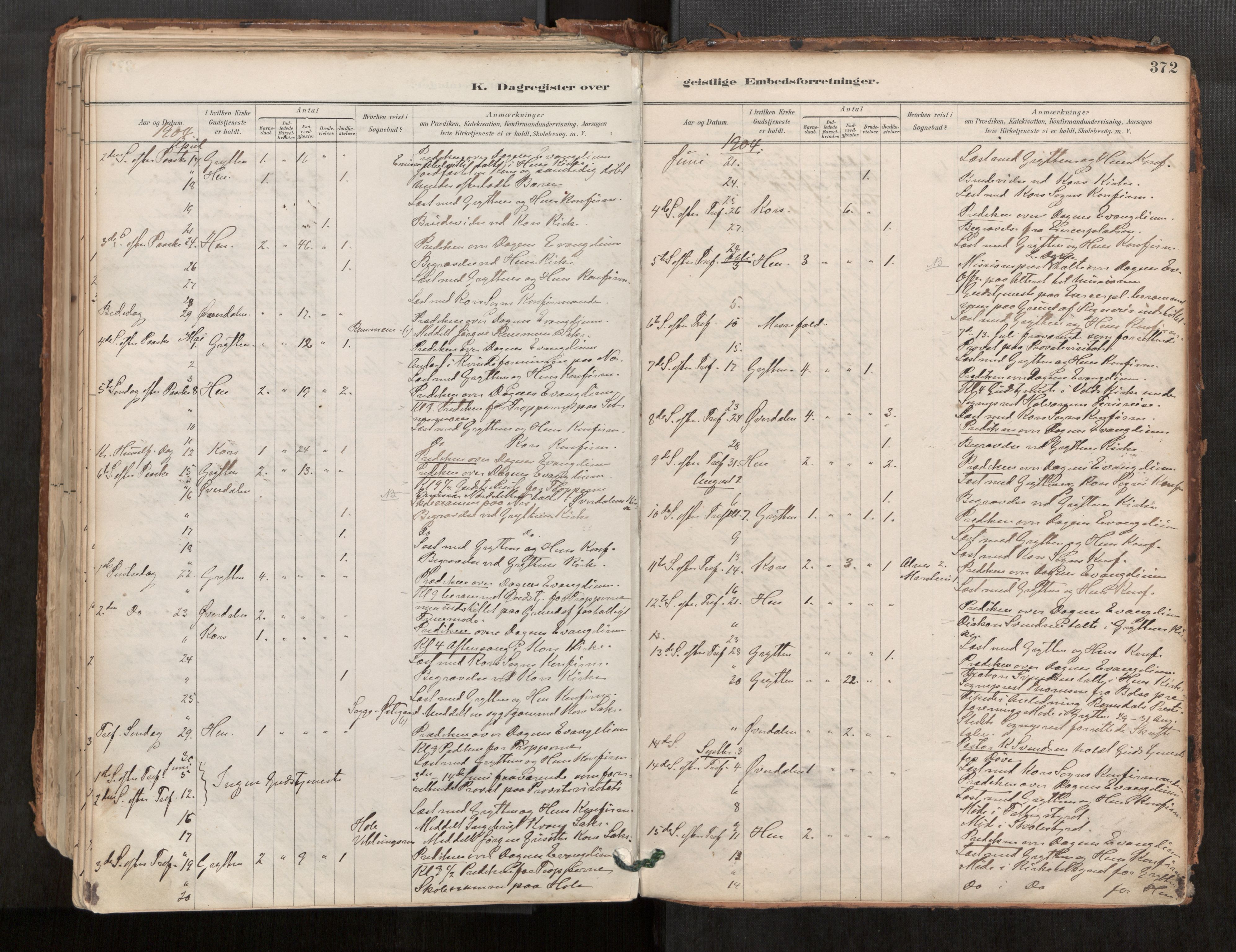 Ministerialprotokoller, klokkerbøker og fødselsregistre - Møre og Romsdal, AV/SAT-A-1454/544/L0585: Parish register (official) no. 544A06, 1887-1924, p. 372