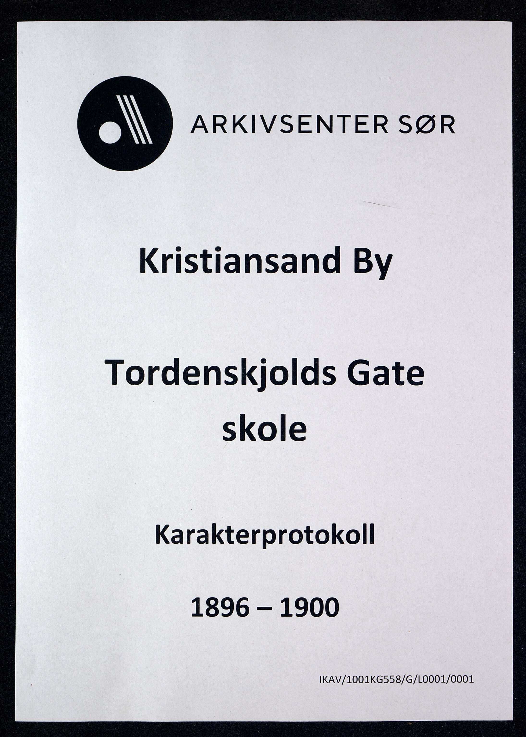 Kristiansand By - Tordenskjolds Gate Skole, ARKSOR/1001KG558/G/L0001/0001: Karakterprotokoller / Karakterprotokoll, 1896-1900