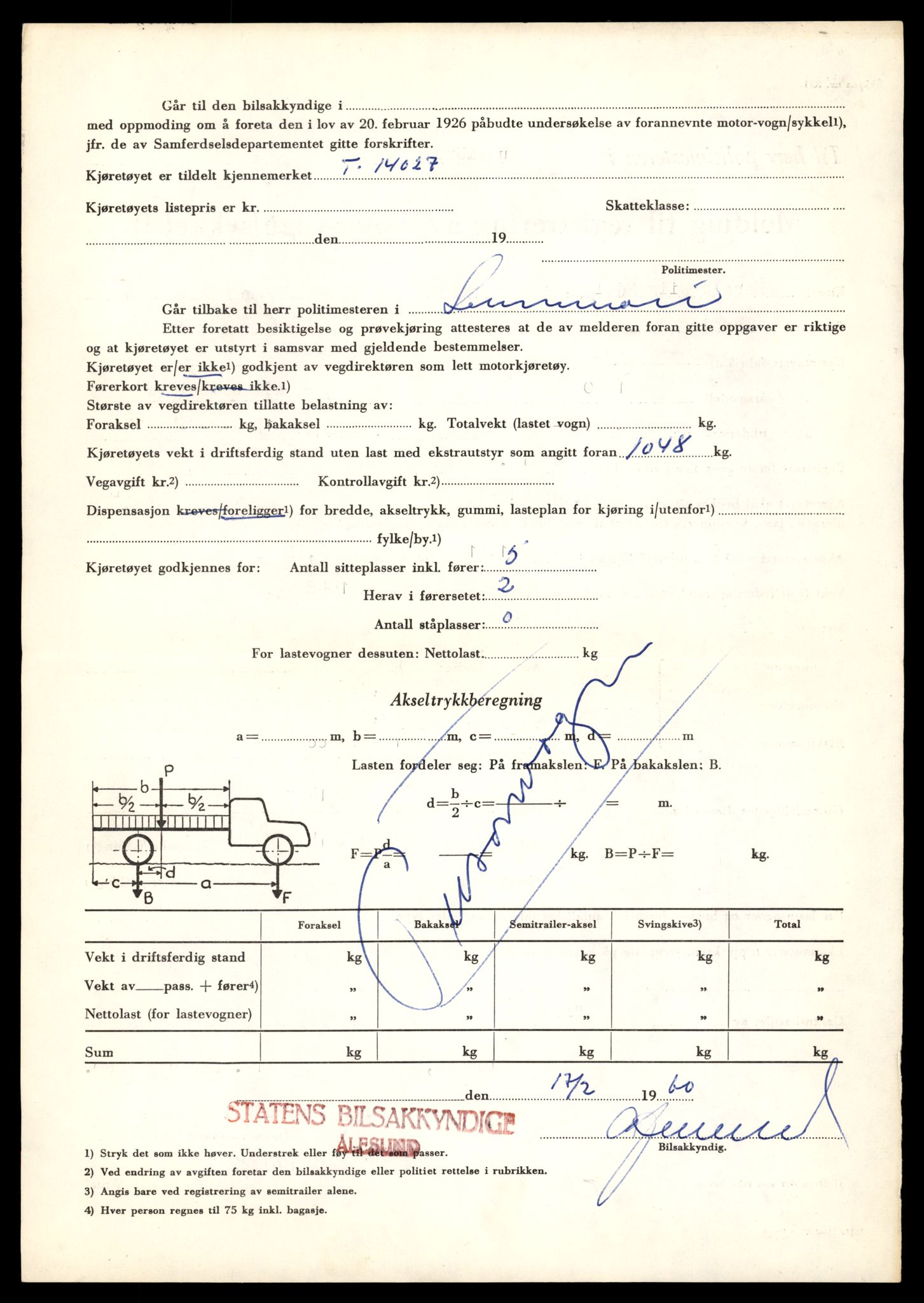 Møre og Romsdal vegkontor - Ålesund trafikkstasjon, AV/SAT-A-4099/F/Fe/L0042: Registreringskort for kjøretøy T 13906 - T 14079, 1927-1998, p. 1916