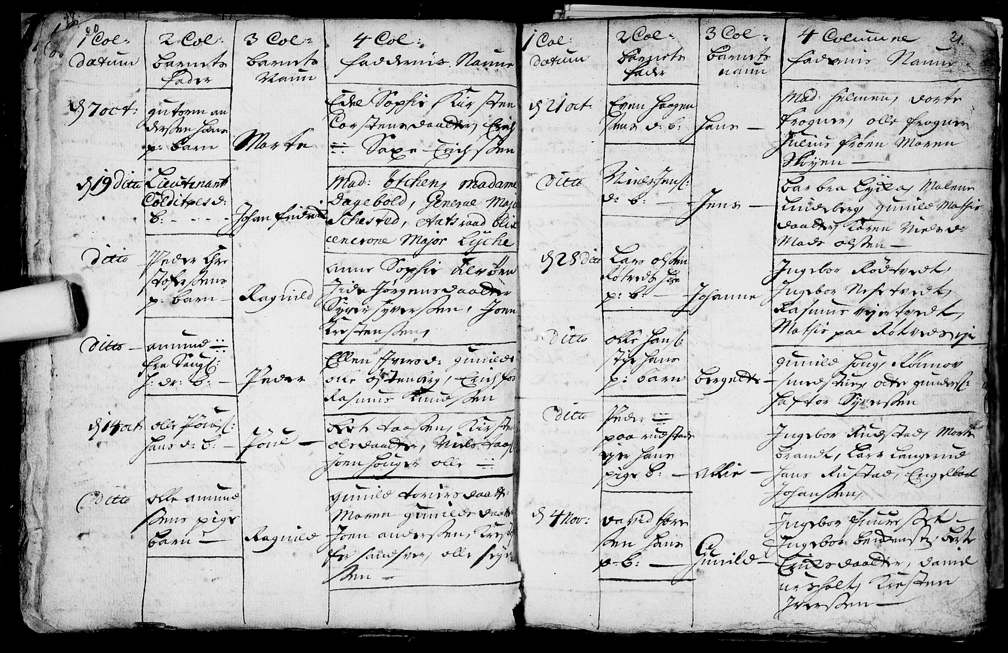 Aker prestekontor kirkebøker, AV/SAO-A-10861/F/L0002: Parish register (official) no. 2, 1714-1720, p. 20-21