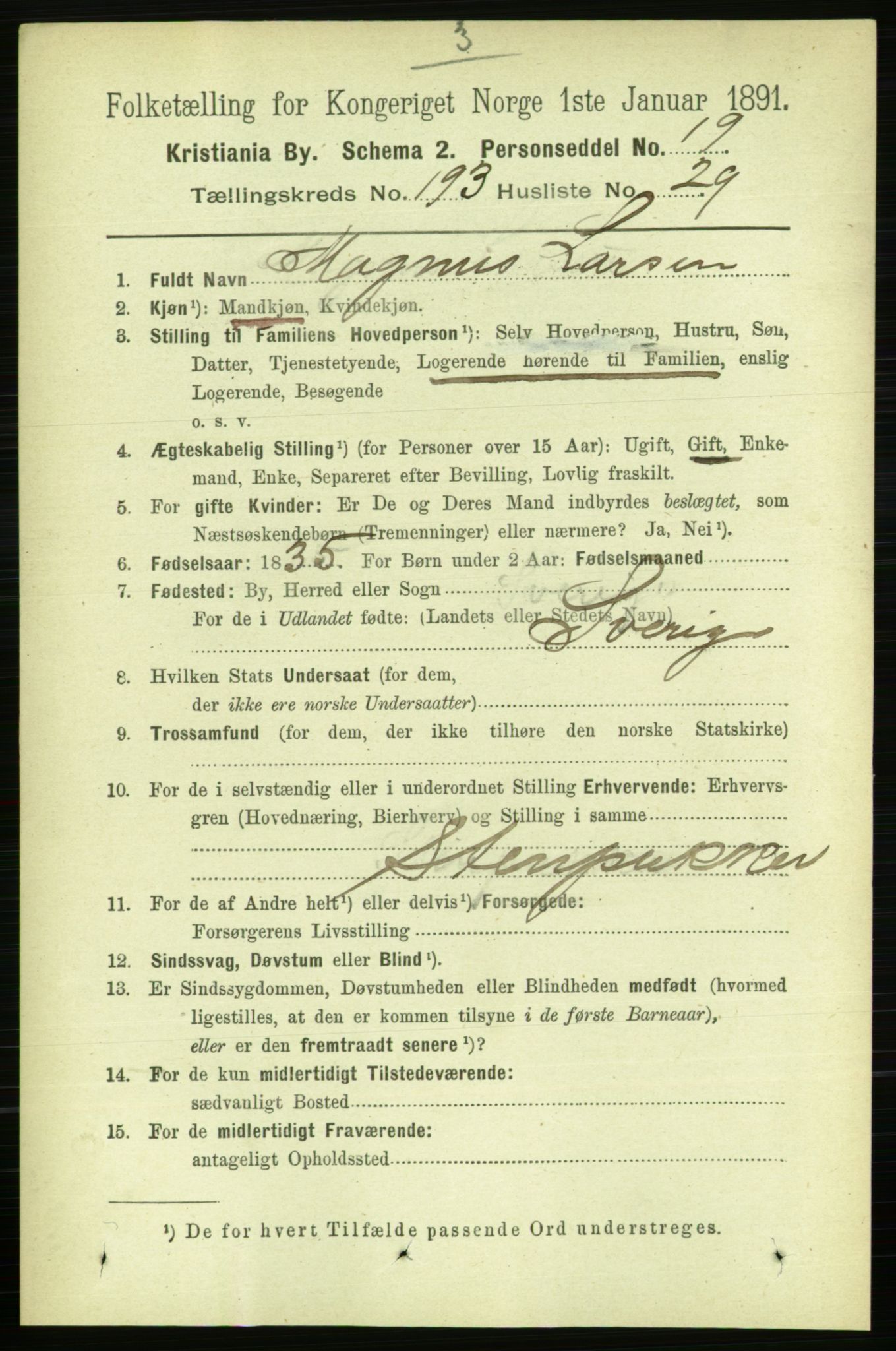 RA, 1891 census for 0301 Kristiania, 1891, p. 116803