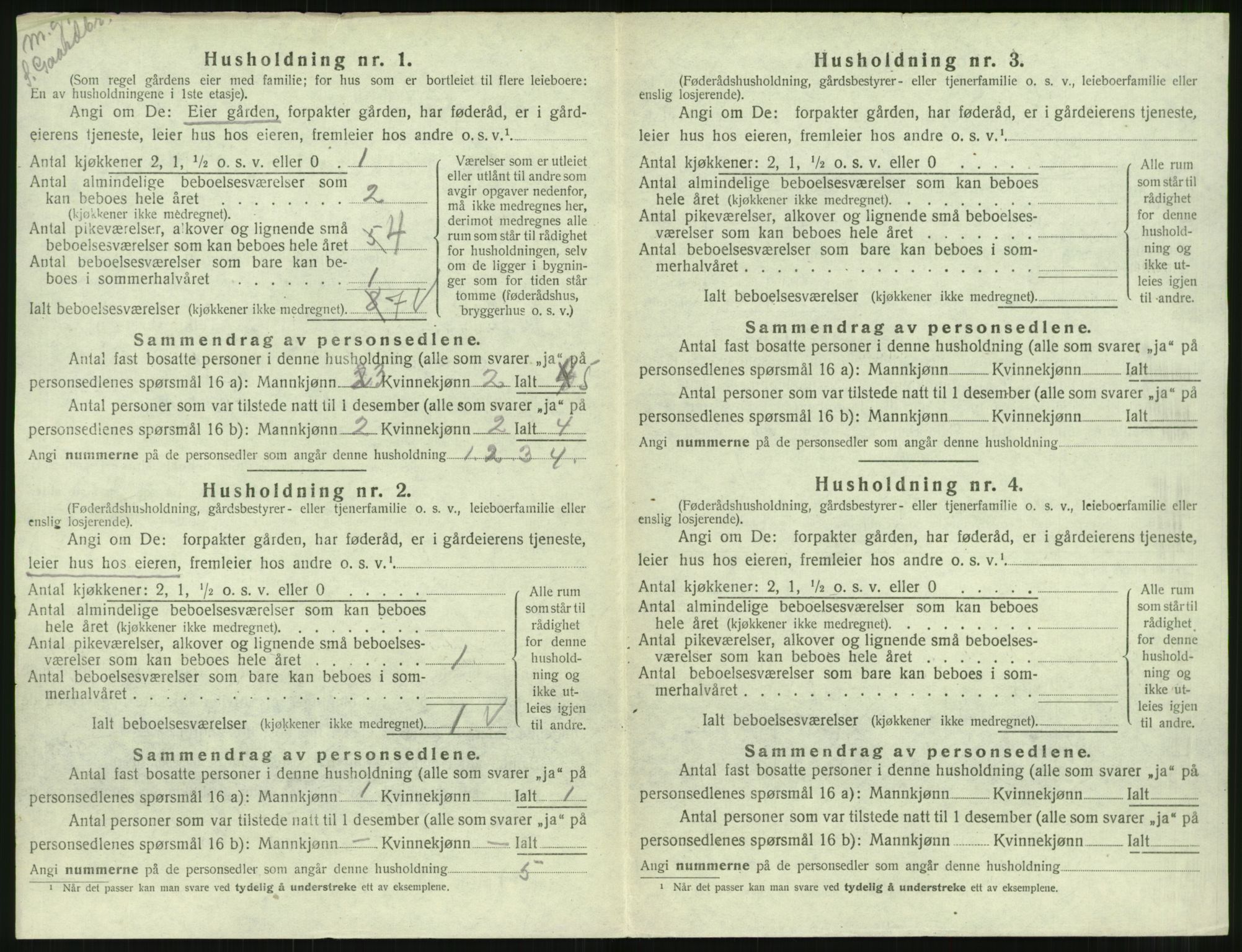 SAT, 1920 census for Øksendal, 1920, p. 186