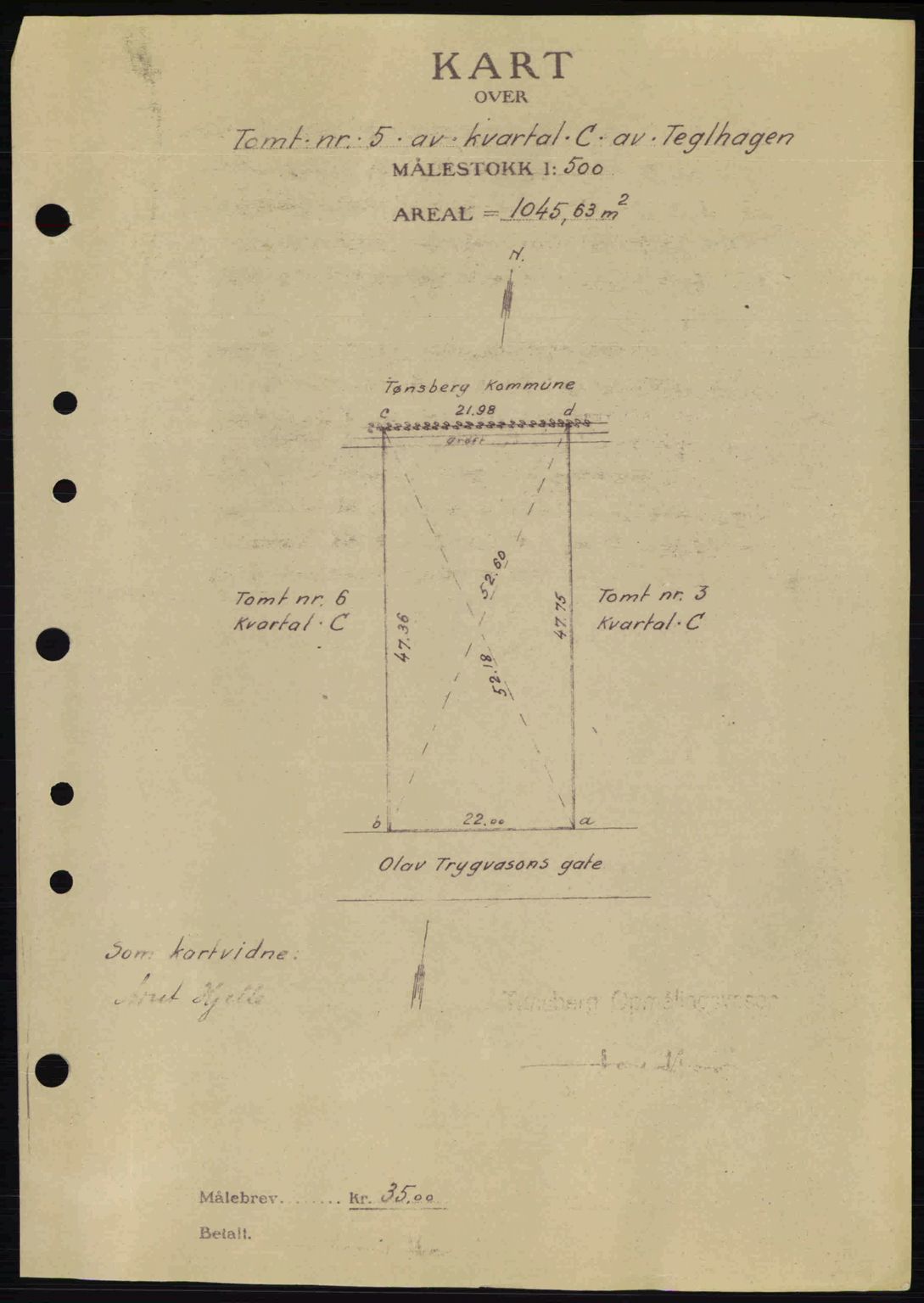 Tønsberg sorenskriveri, AV/SAKO-A-130/G/Ga/Gaa/L0012: Mortgage book no. A12, 1942-1943, Diary no: : 569/1943