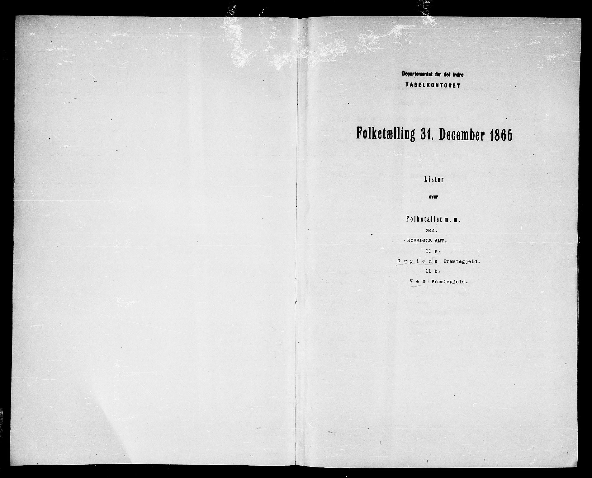 RA, 1865 census for Grytten, 1865, p. 3