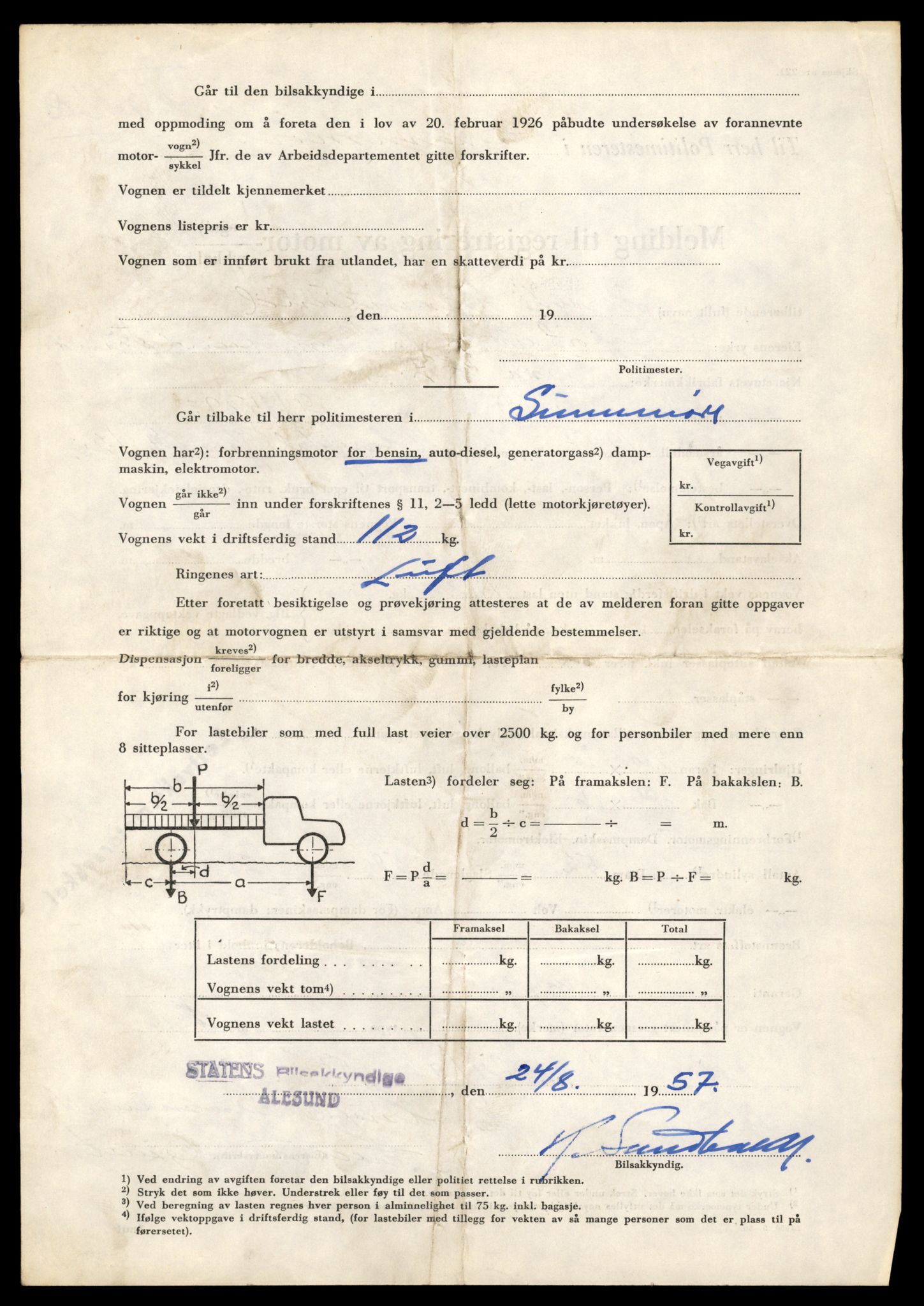Møre og Romsdal vegkontor - Ålesund trafikkstasjon, AV/SAT-A-4099/F/Fe/L0040: Registreringskort for kjøretøy T 13531 - T 13709, 1927-1998, p. 2708