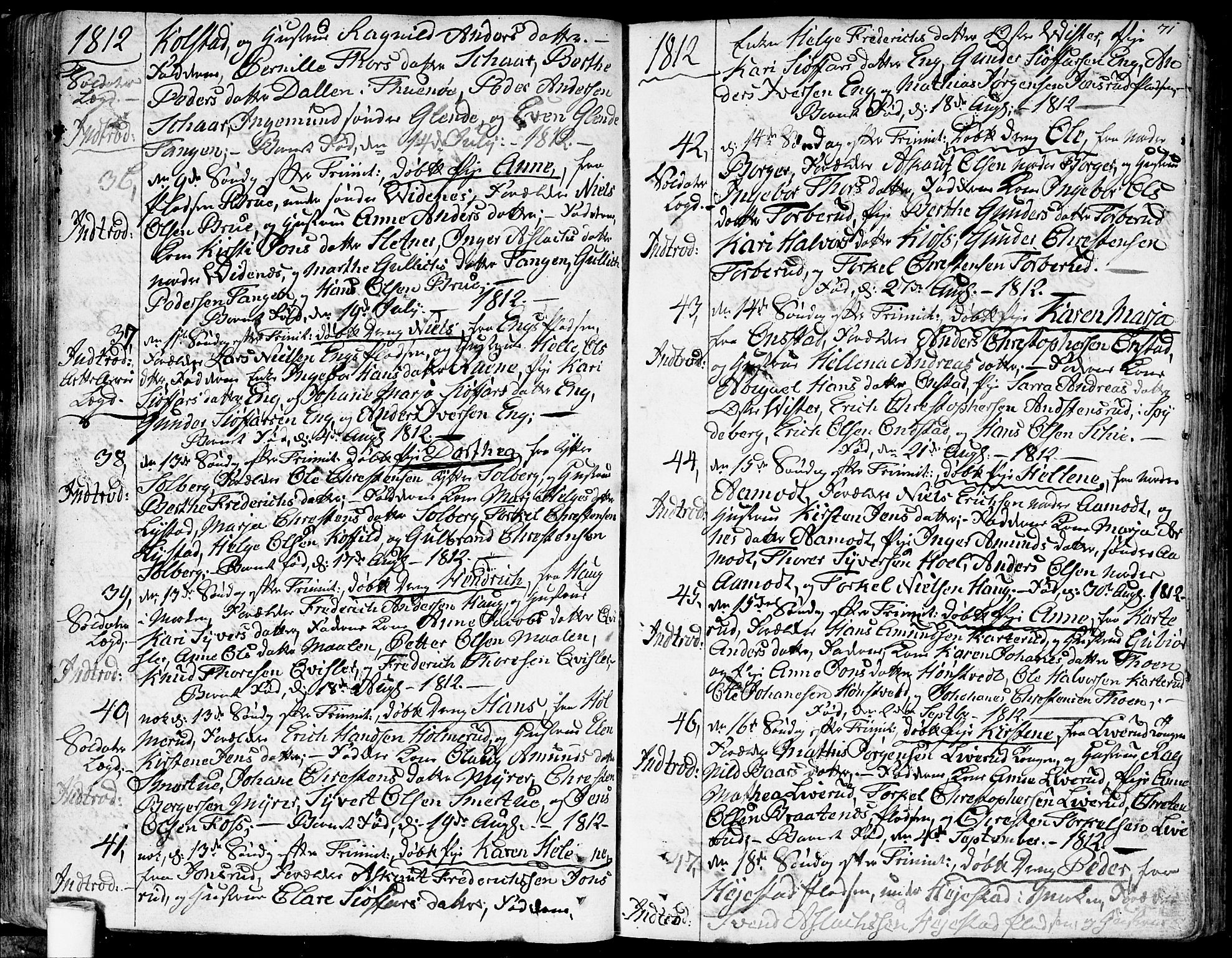 Skiptvet prestekontor Kirkebøker, AV/SAO-A-20009/F/Fa/L0004: Parish register (official) no. 4, 1794-1814, p. 71