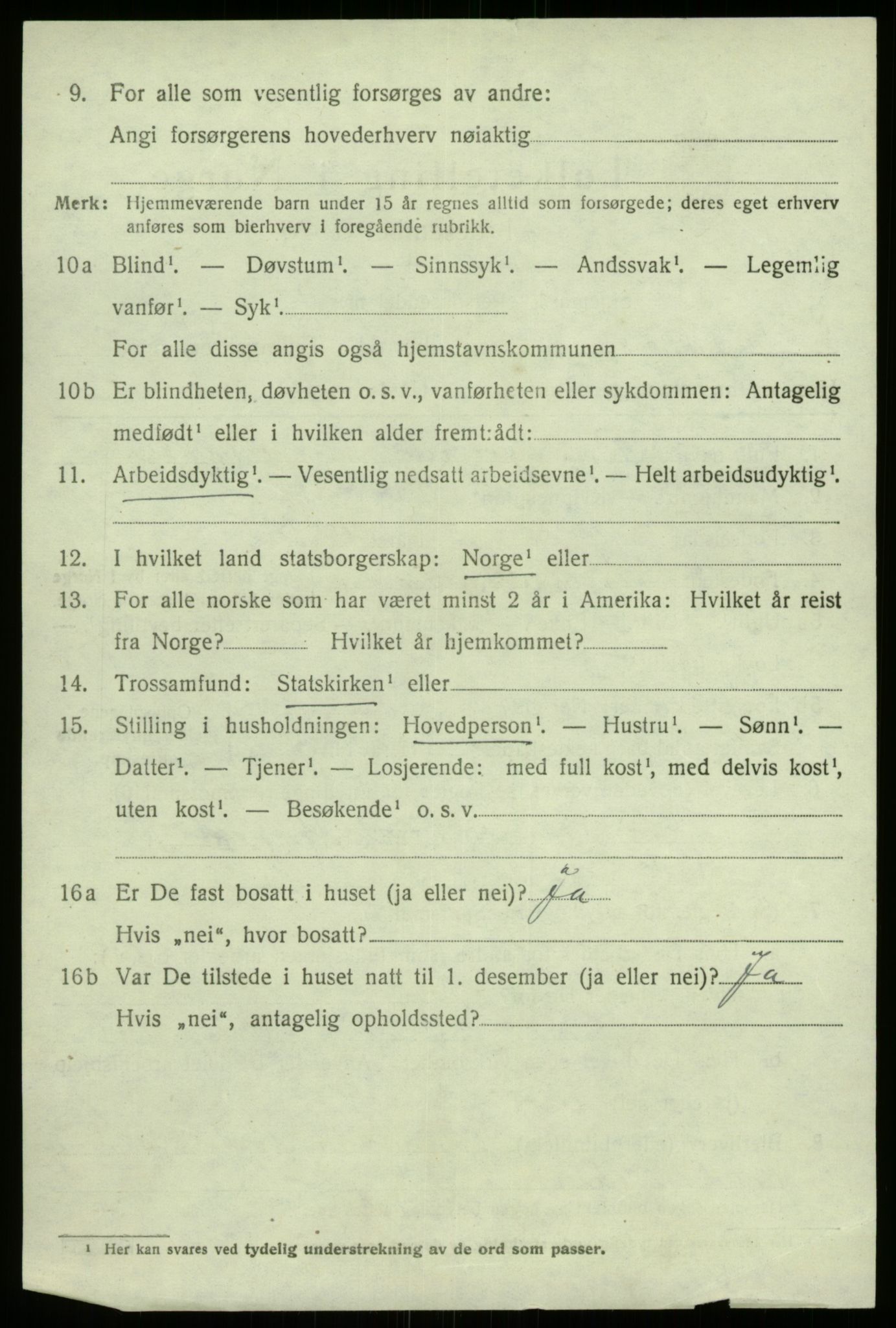 SAB, 1920 census for Sogndal, 1920, p. 7702