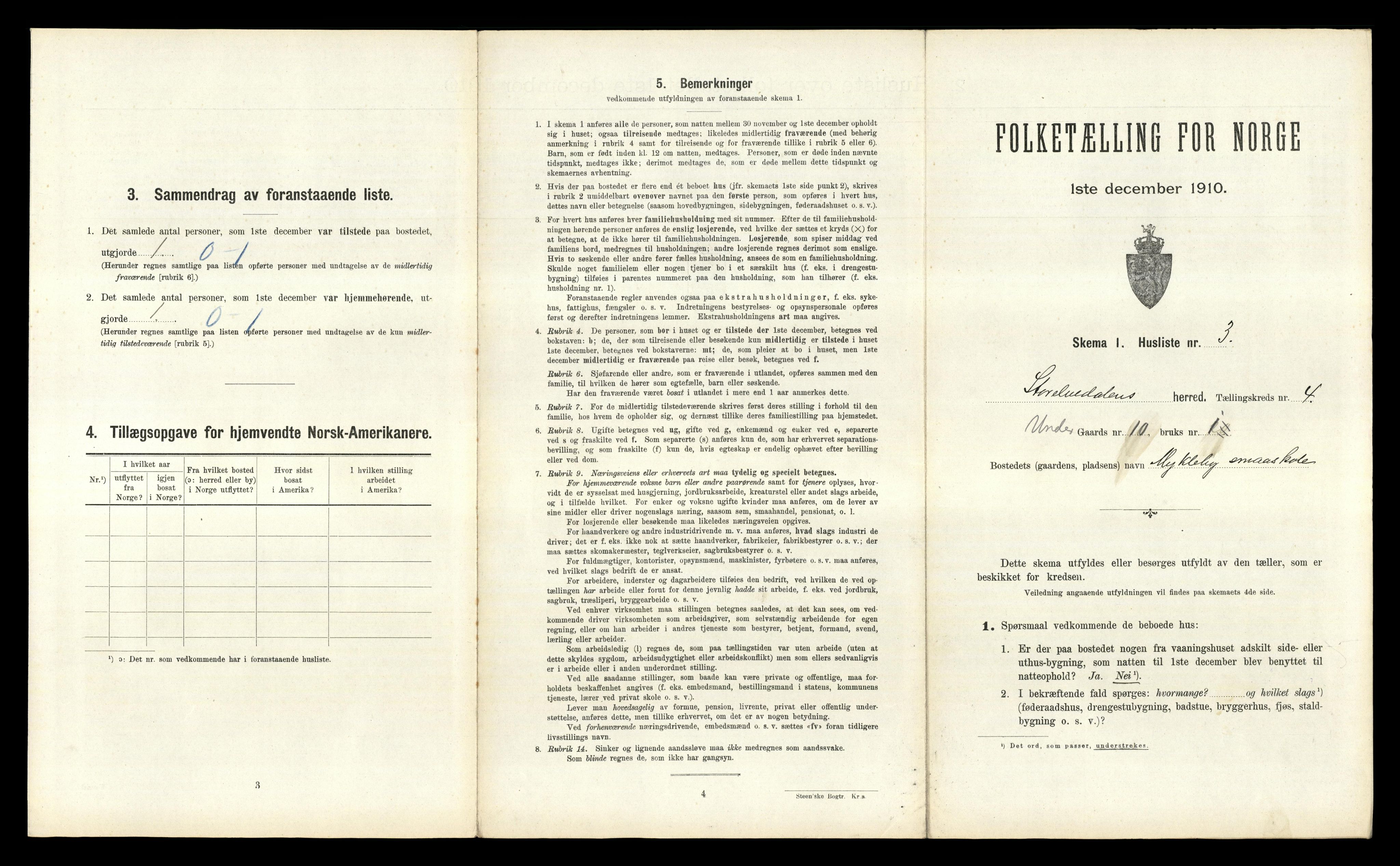 RA, 1910 census for Stor-Elvdal, 1910, p. 351