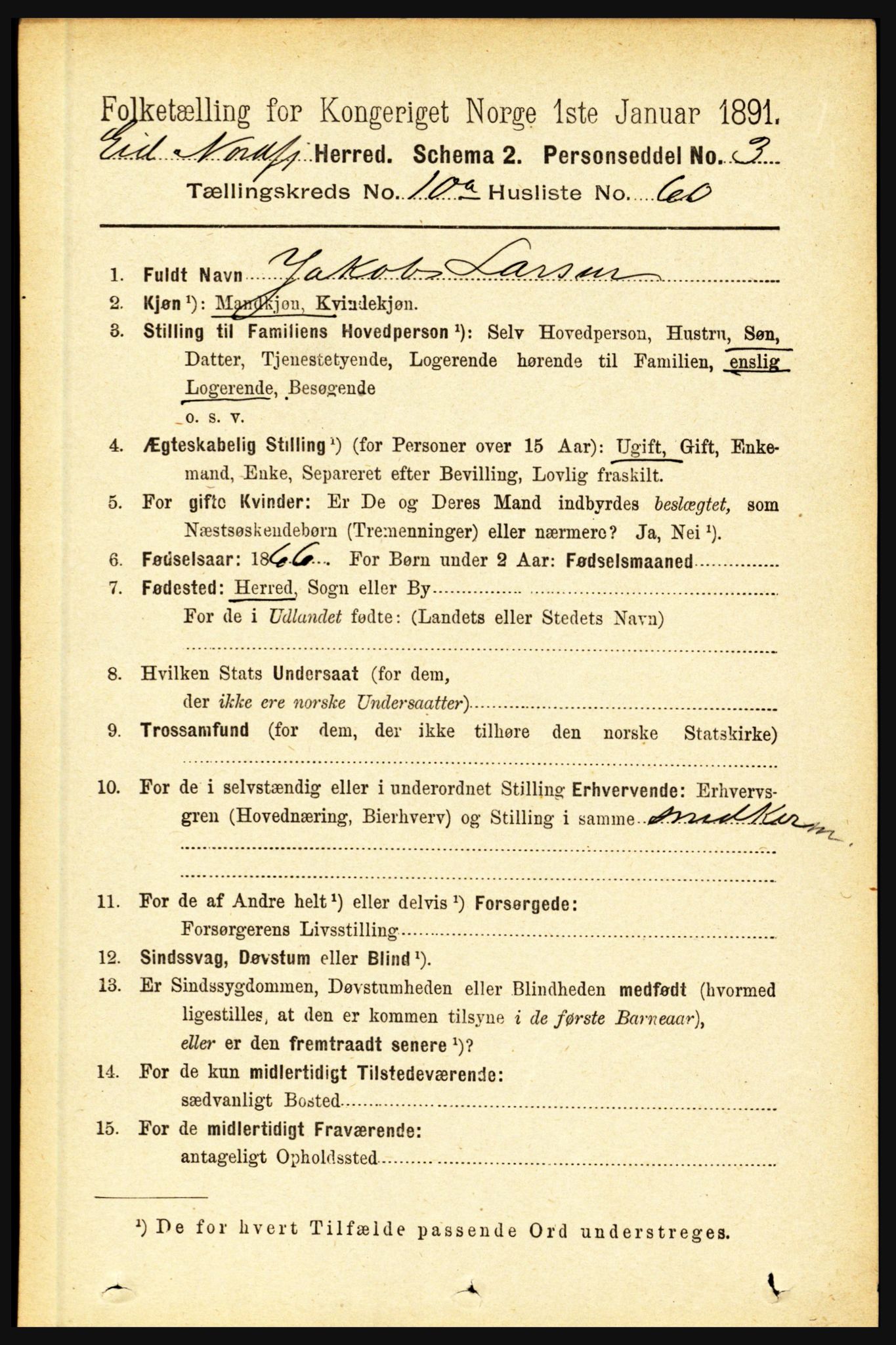 RA, 1891 census for 1443 Eid, 1891, p. 3153