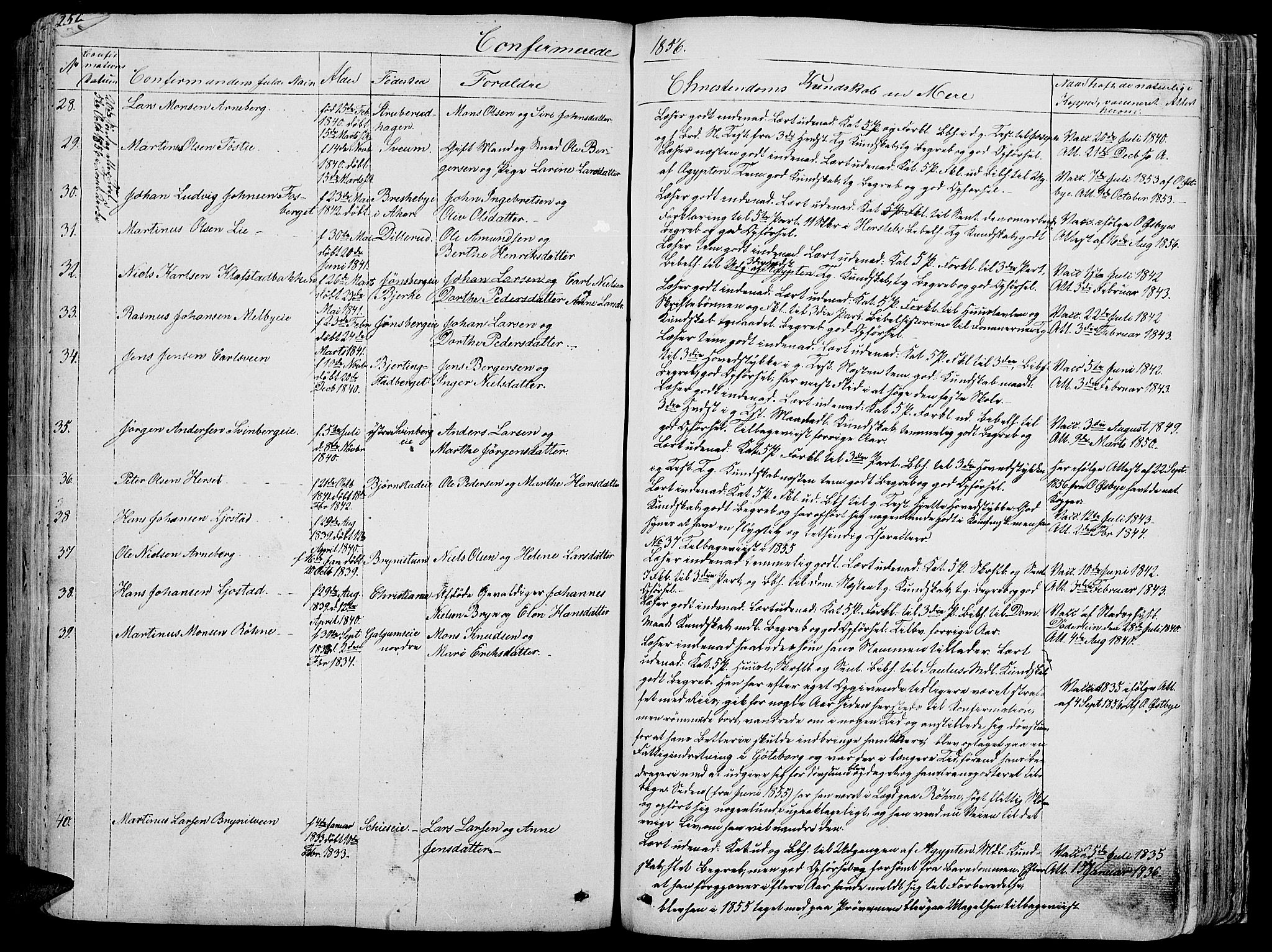 Romedal prestekontor, SAH/PREST-004/L/L0009: Parish register (copy) no. 9, 1846-1866, p. 257