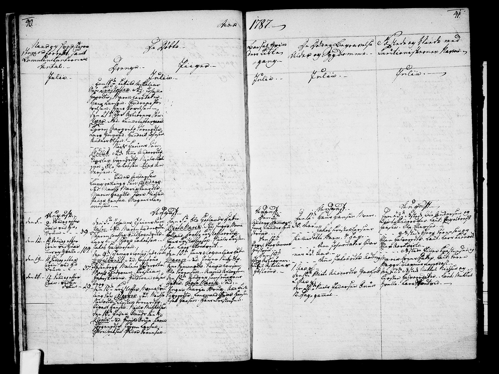 Hedrum kirkebøker, AV/SAKO-A-344/F/Fa/L0002: Parish register (official) no. I 2, 1785-1807, p. 40-41