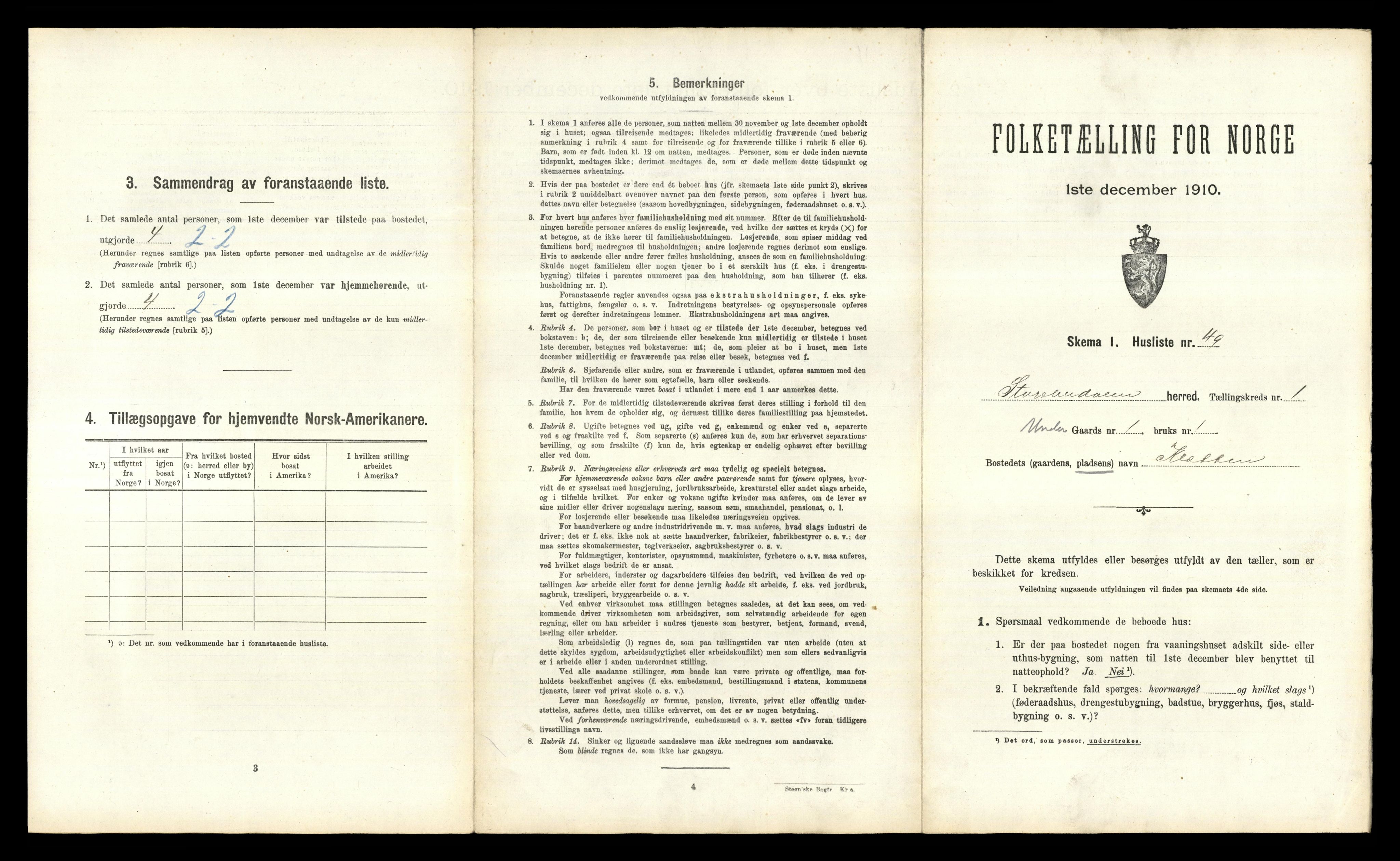 RA, 1910 census for Stor-Elvdal, 1910, p. 143
